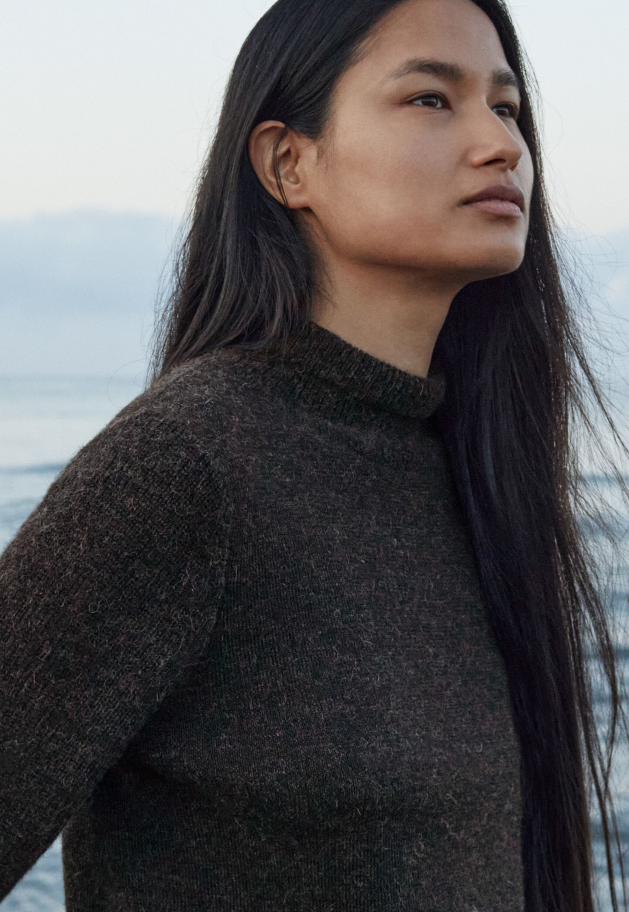 Funnel-neck sweater