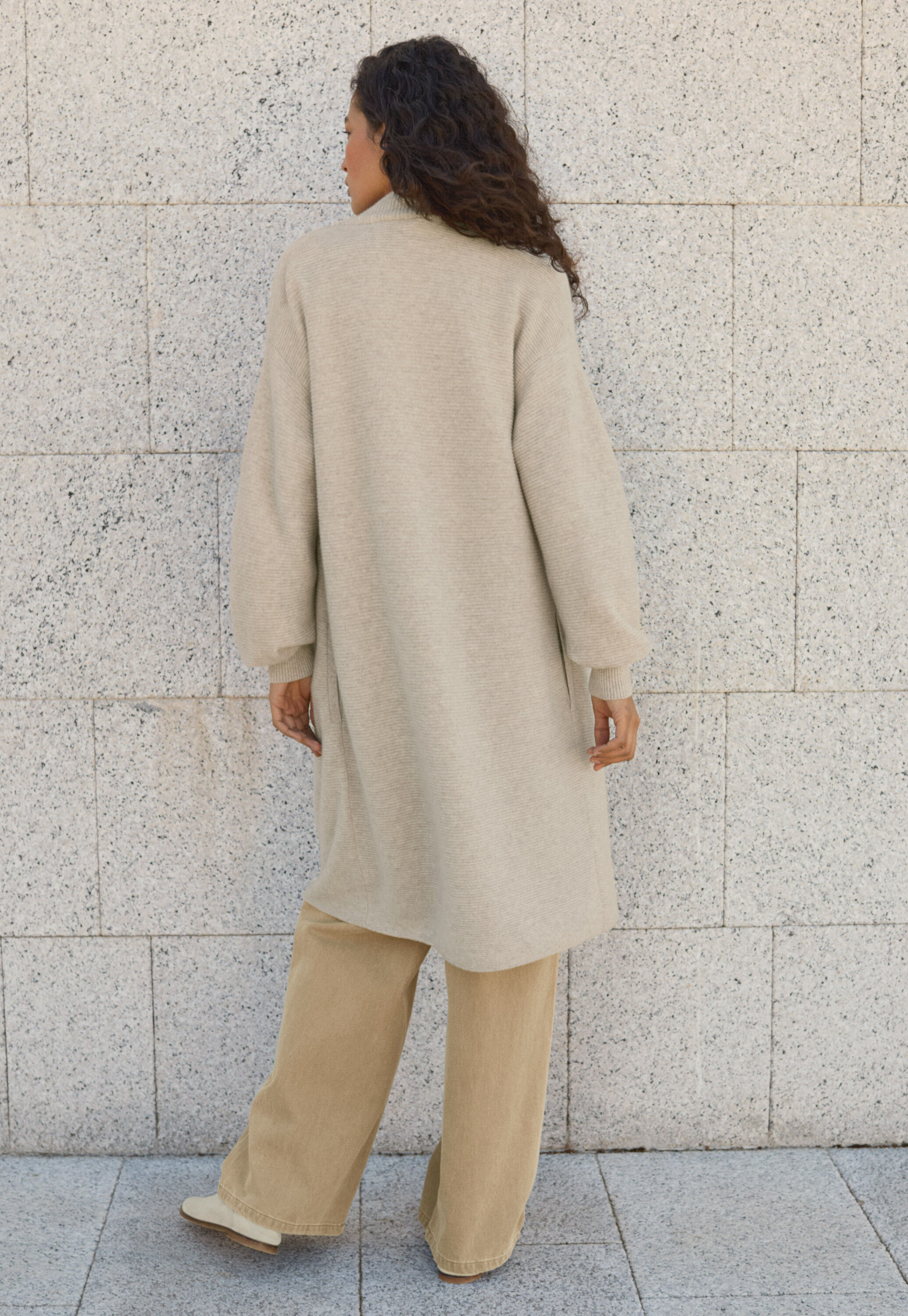 Garter-stitch cardigan
