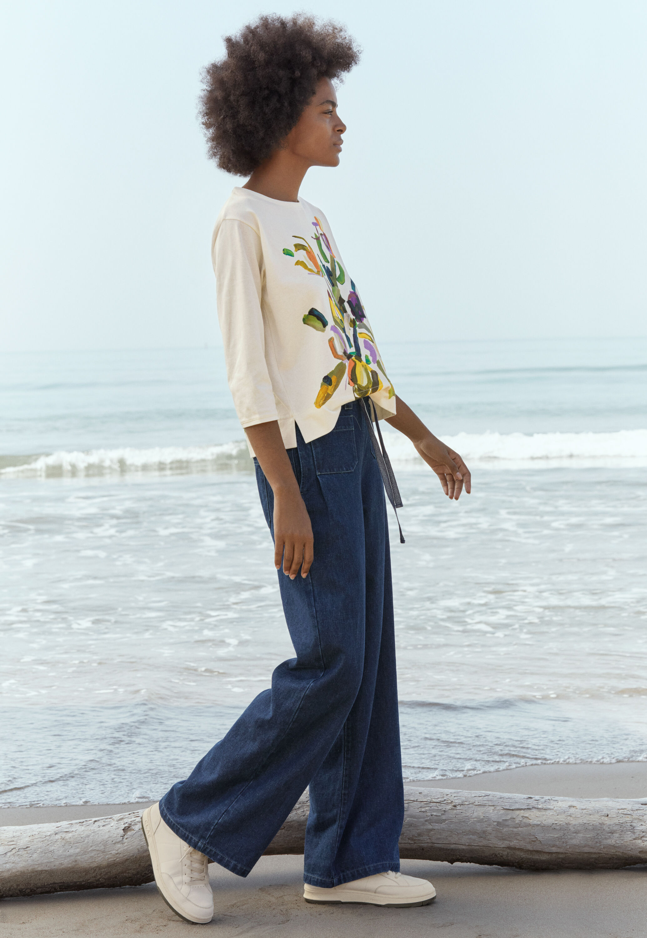 Printed jersey top