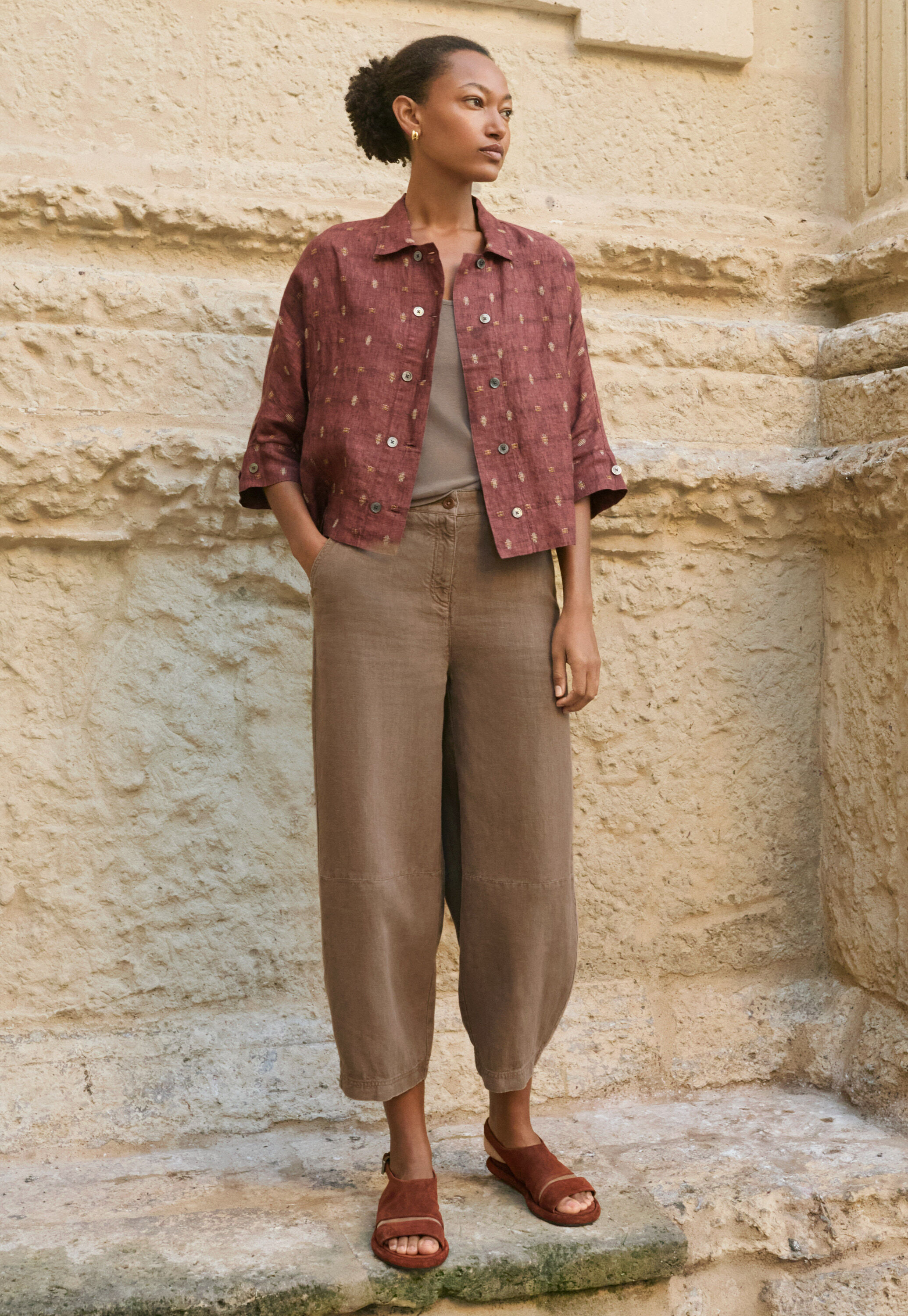 Pleat-front trousers