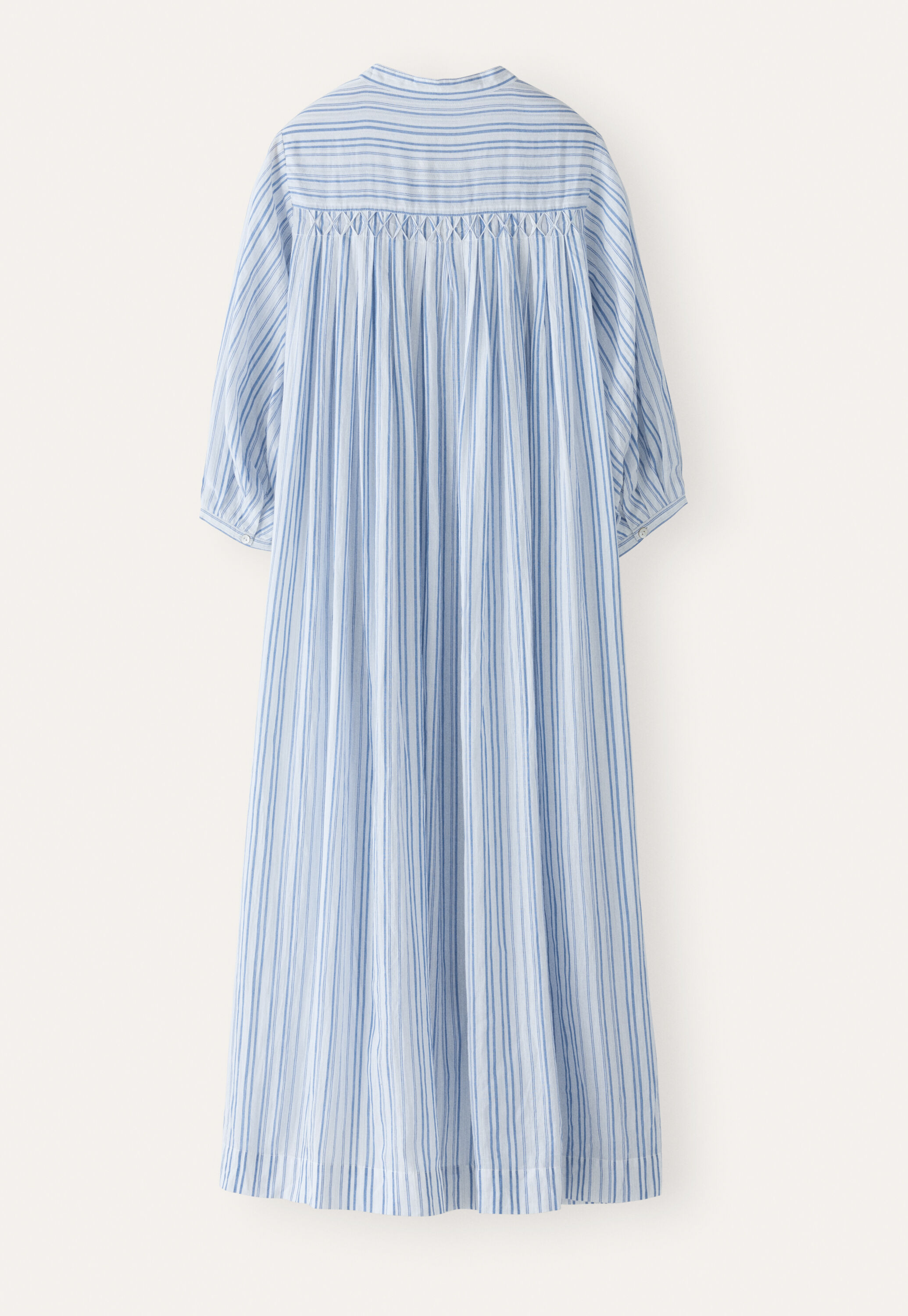 Striped maxi-length dress