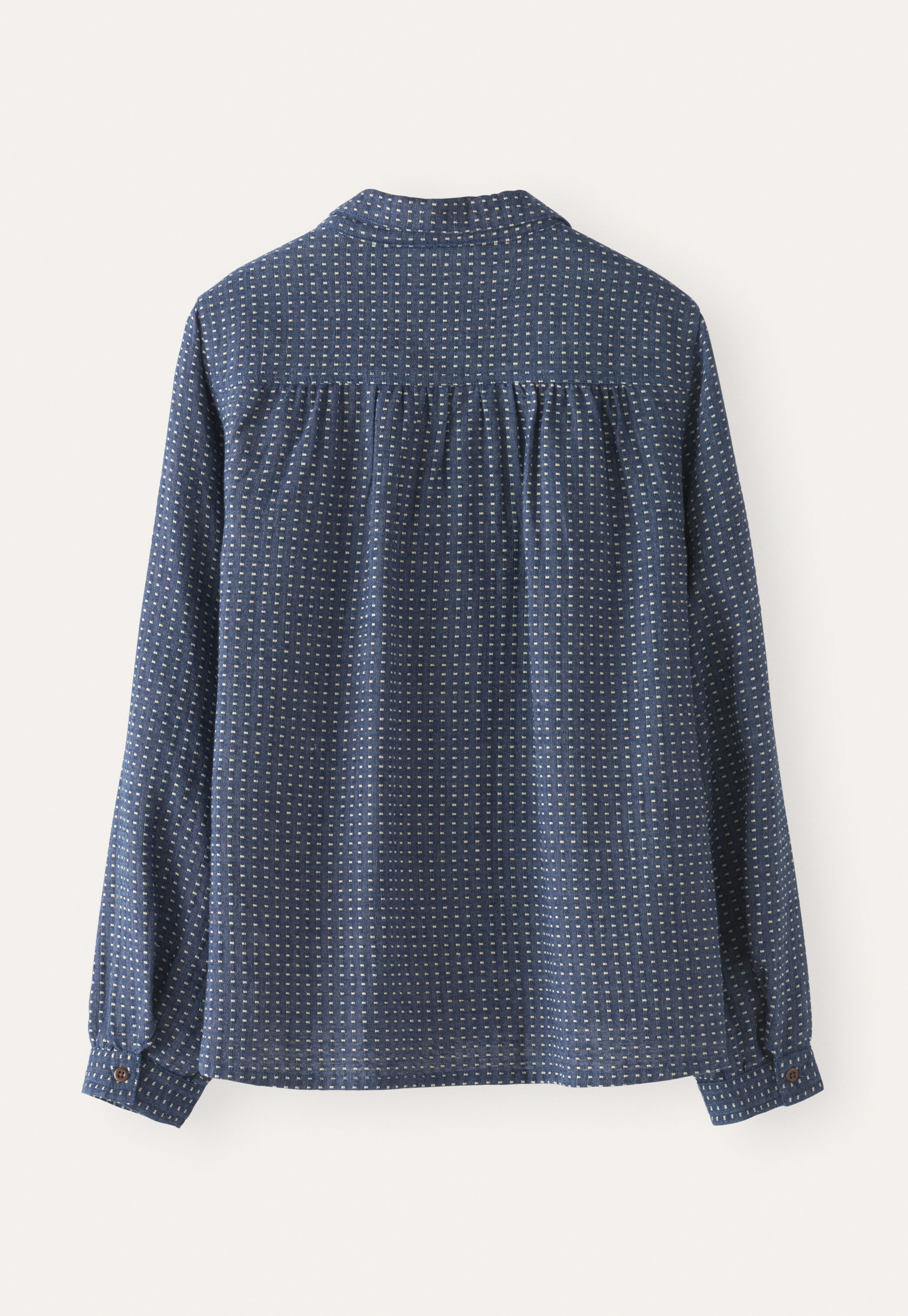 Dot-weave shirt, Soft indigo, large