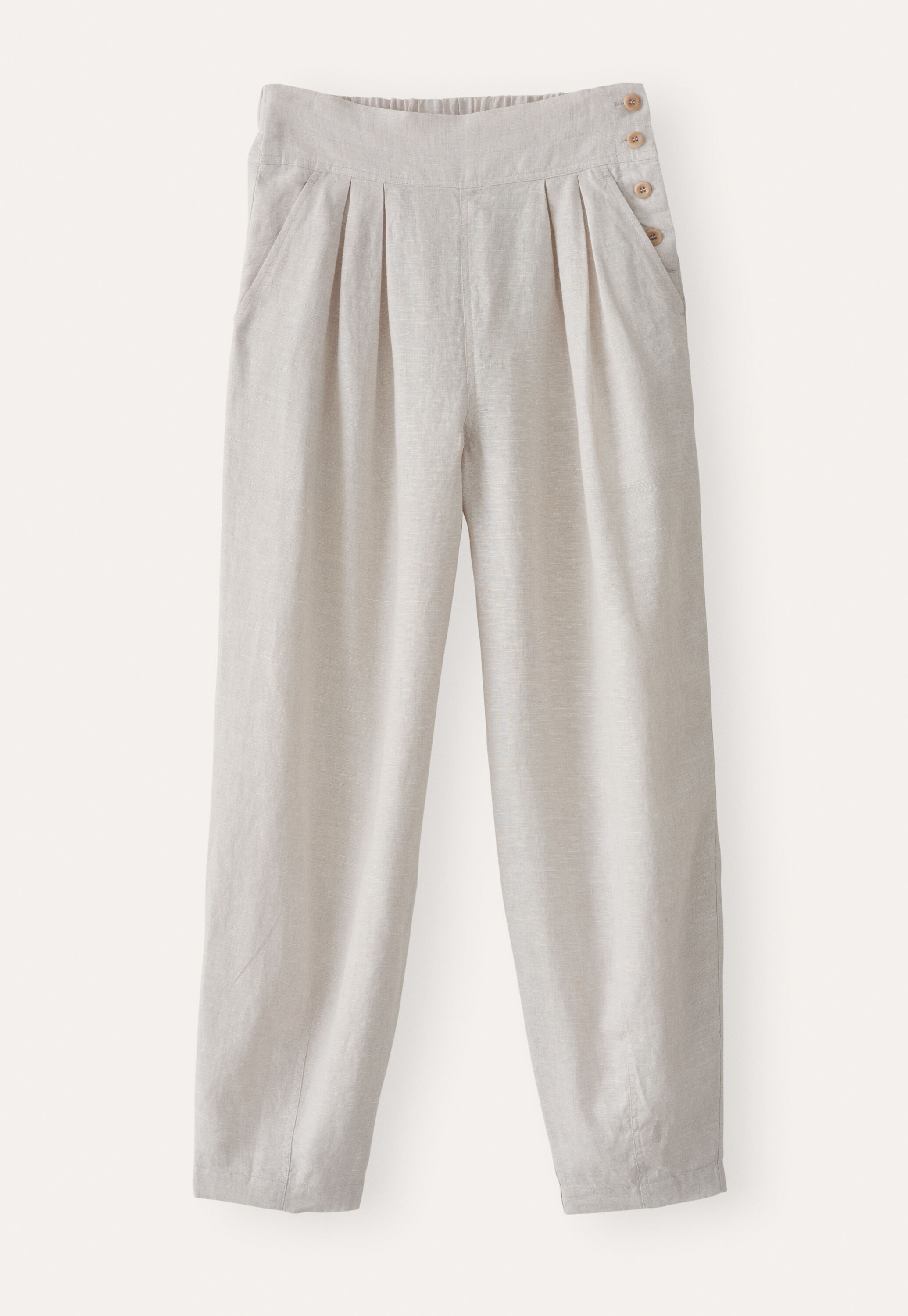 Cropped pleated trousers