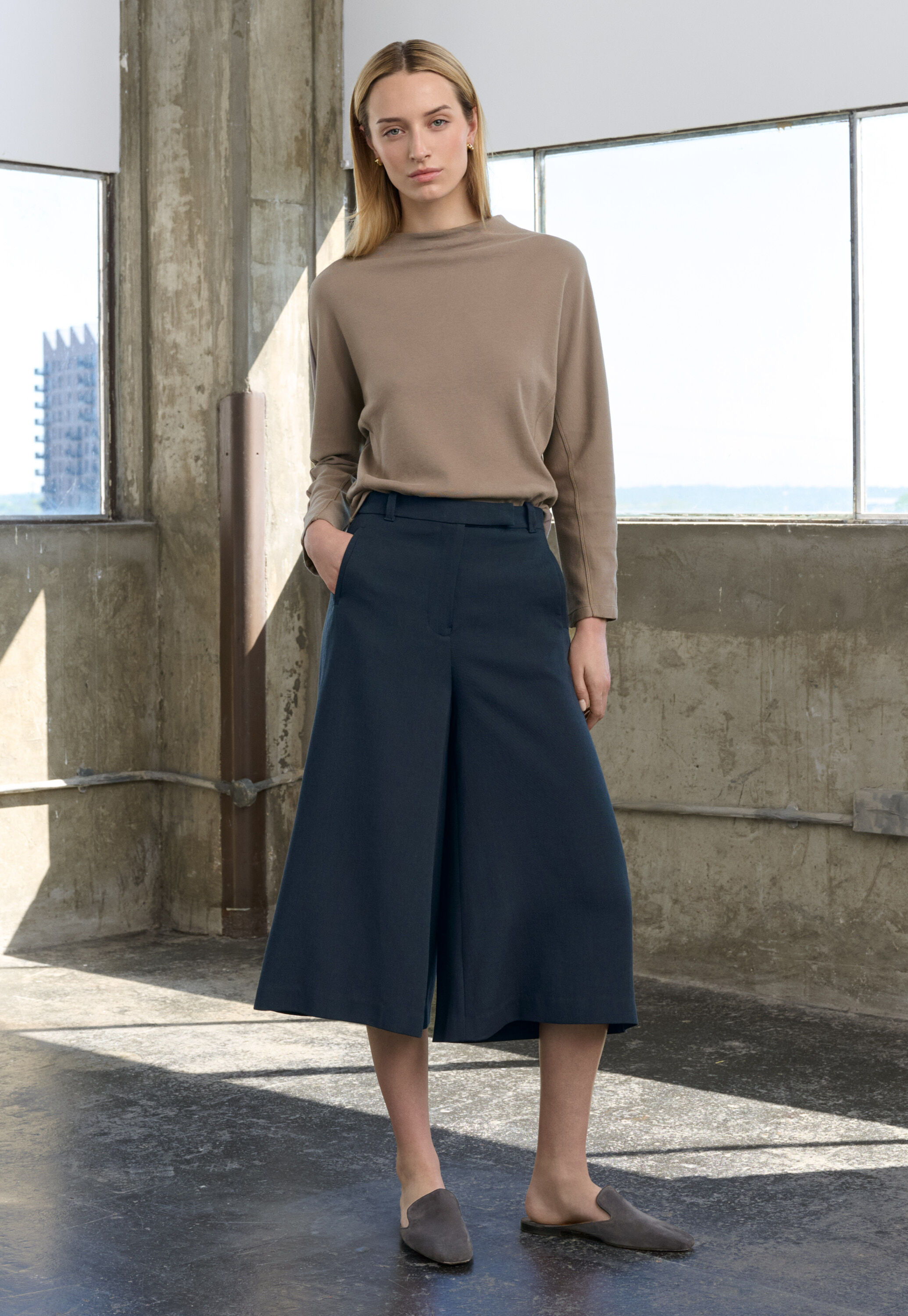 Pleat-front trousers