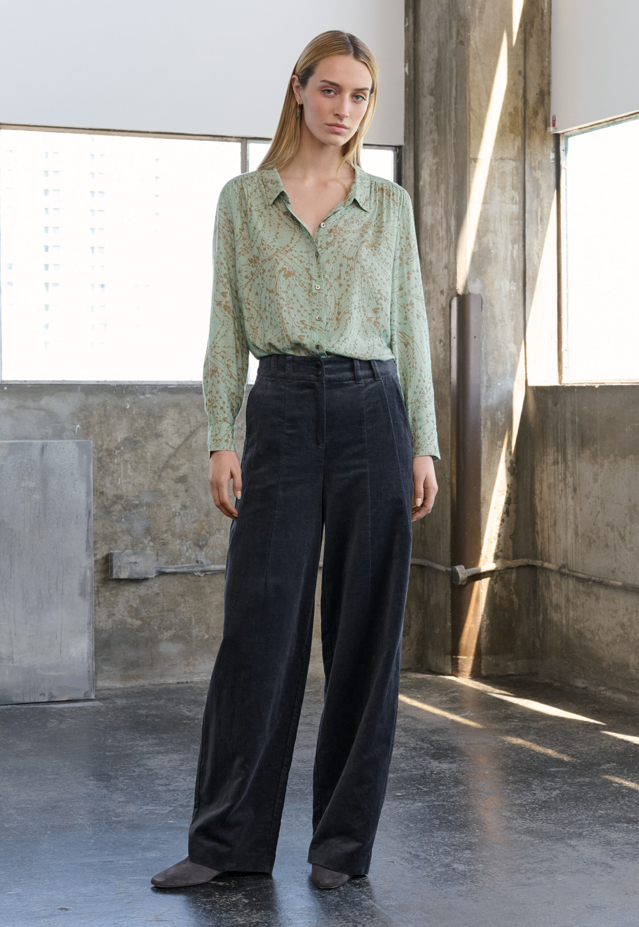 Pleat-front trousers