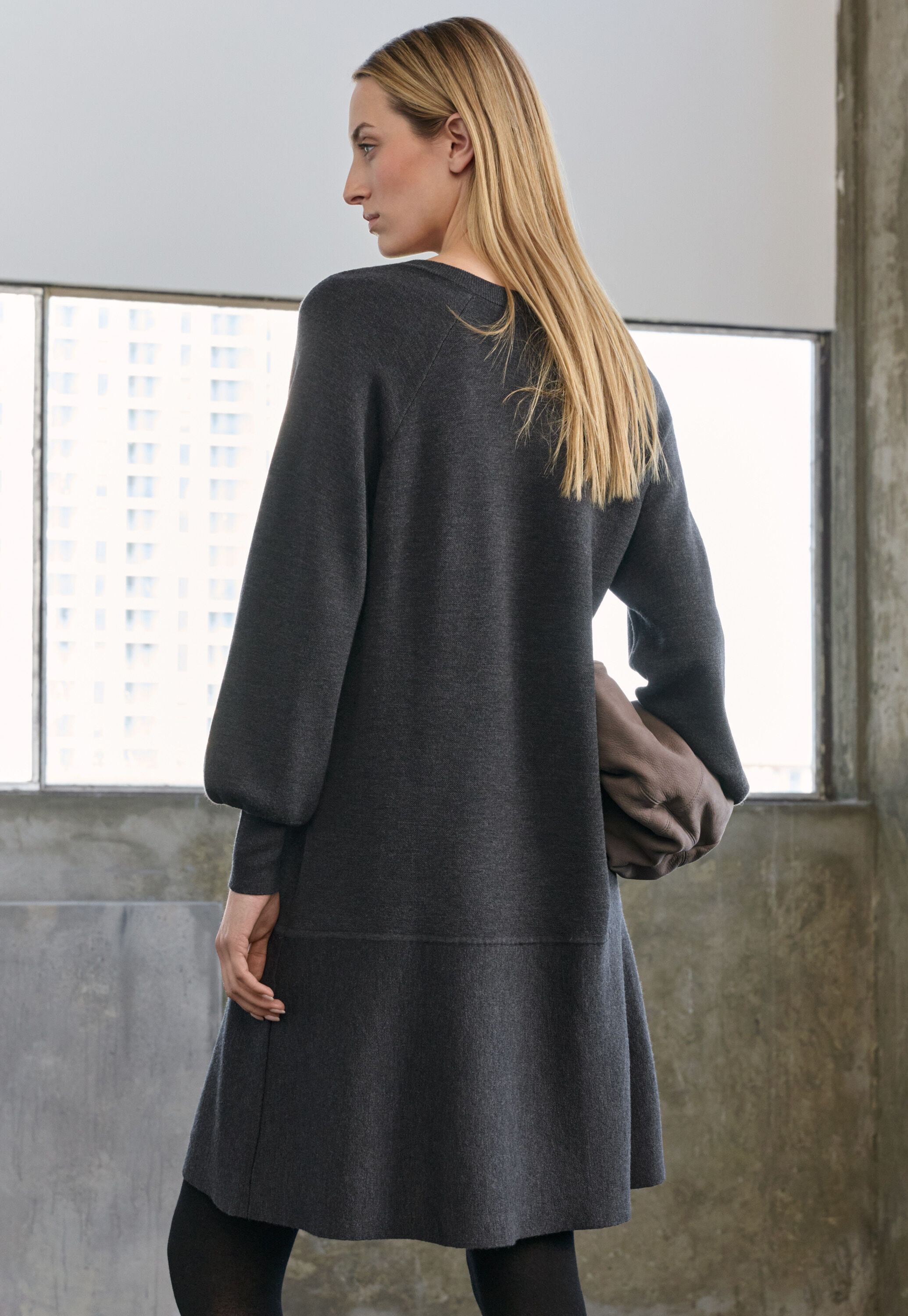 Peplum-detail dress