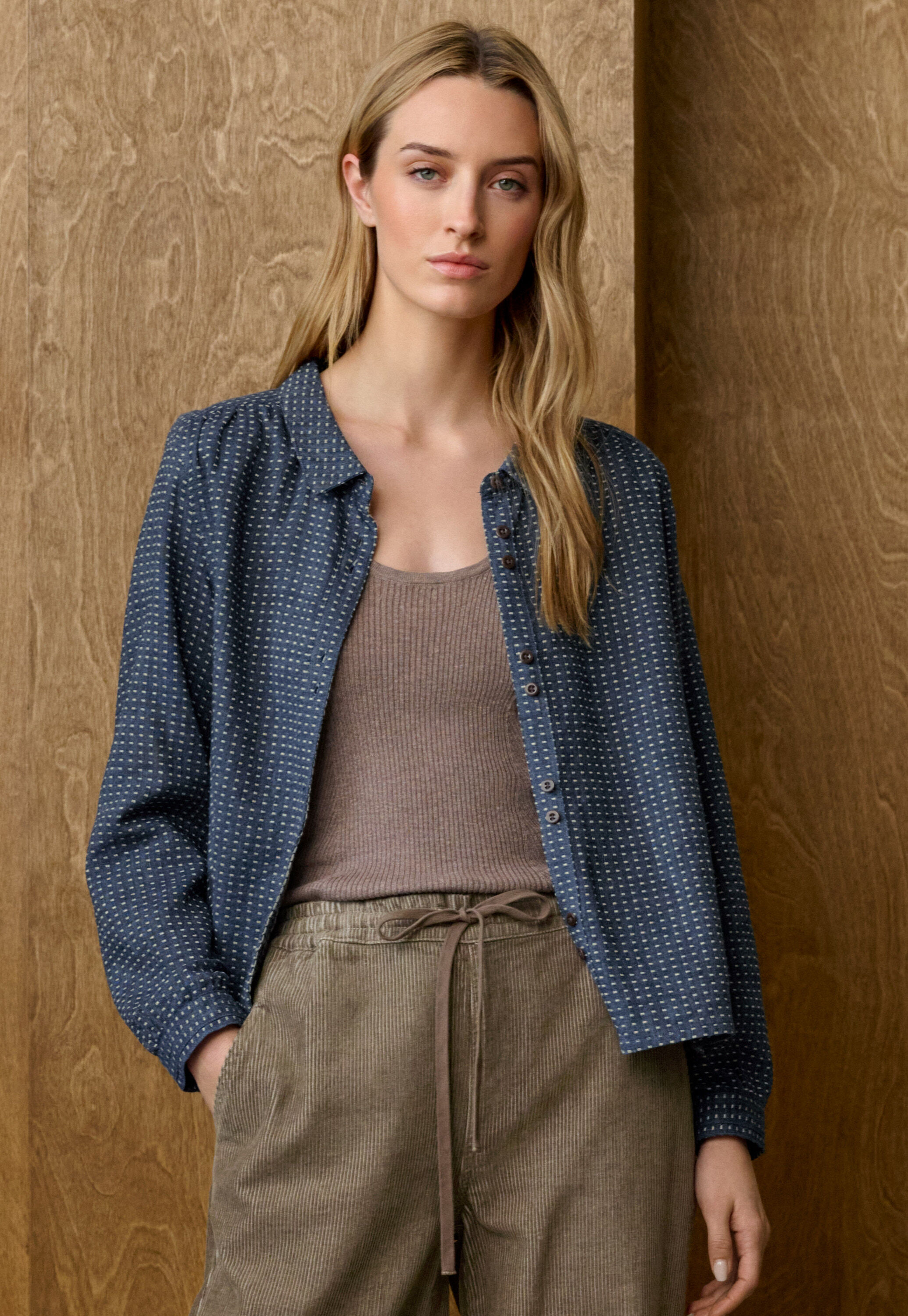 Dot-weave shirt