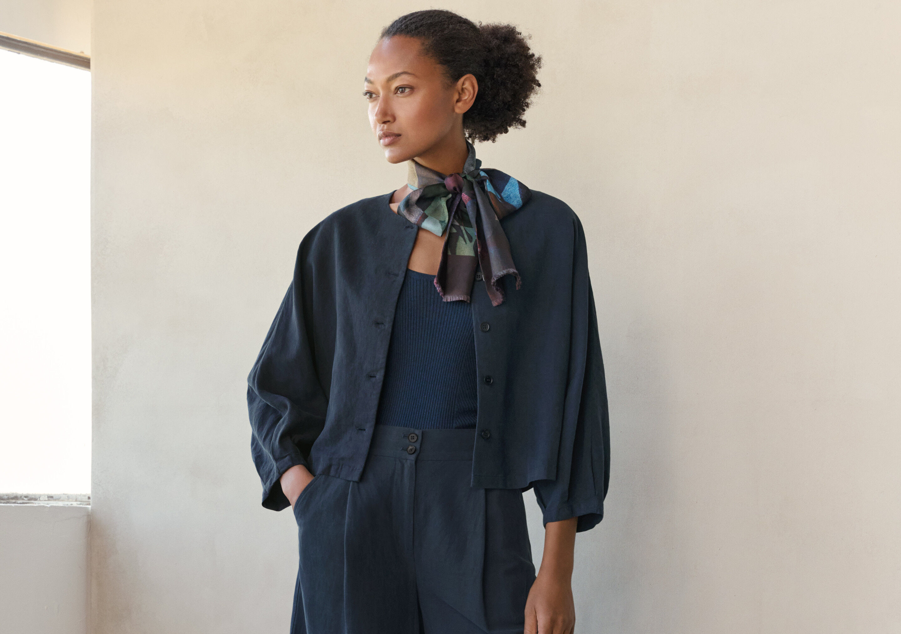 Dolman-sleeve jacket