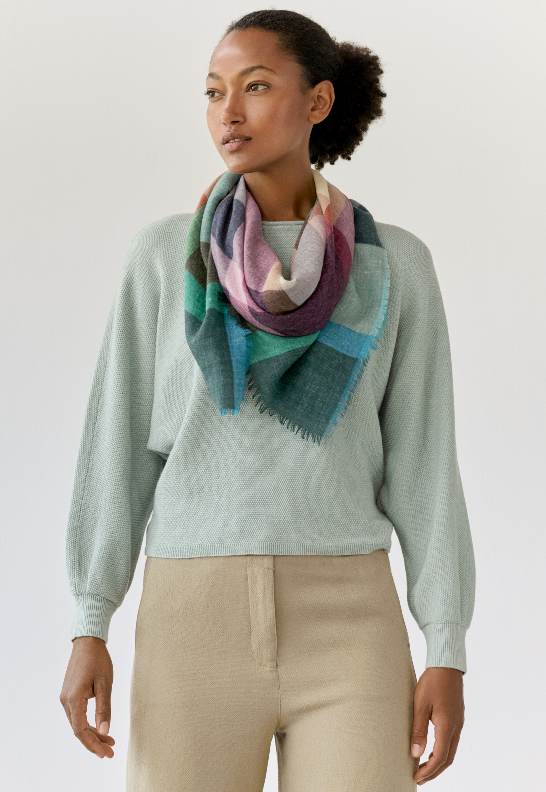 Checked scarf