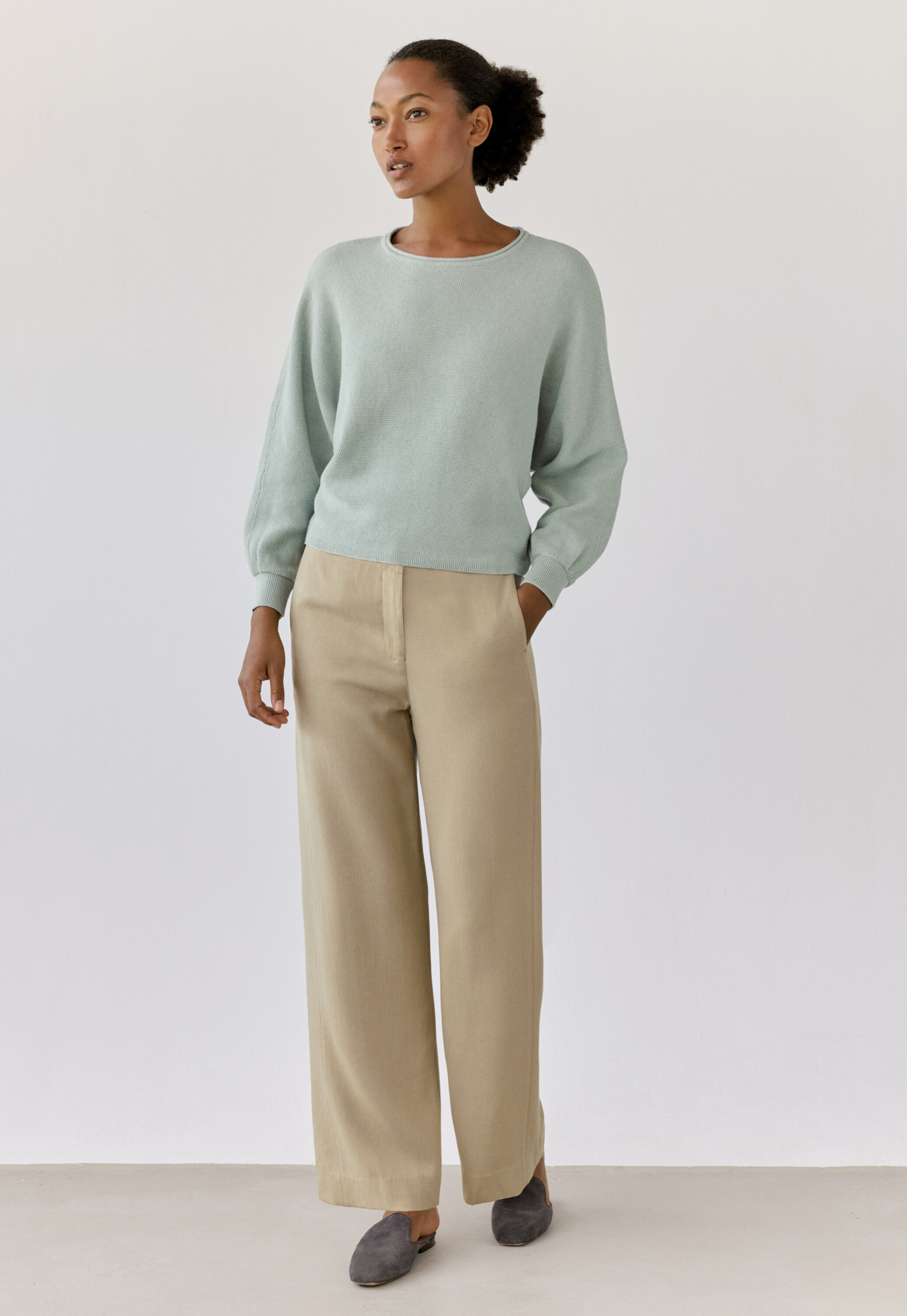 Pleat-front trousers