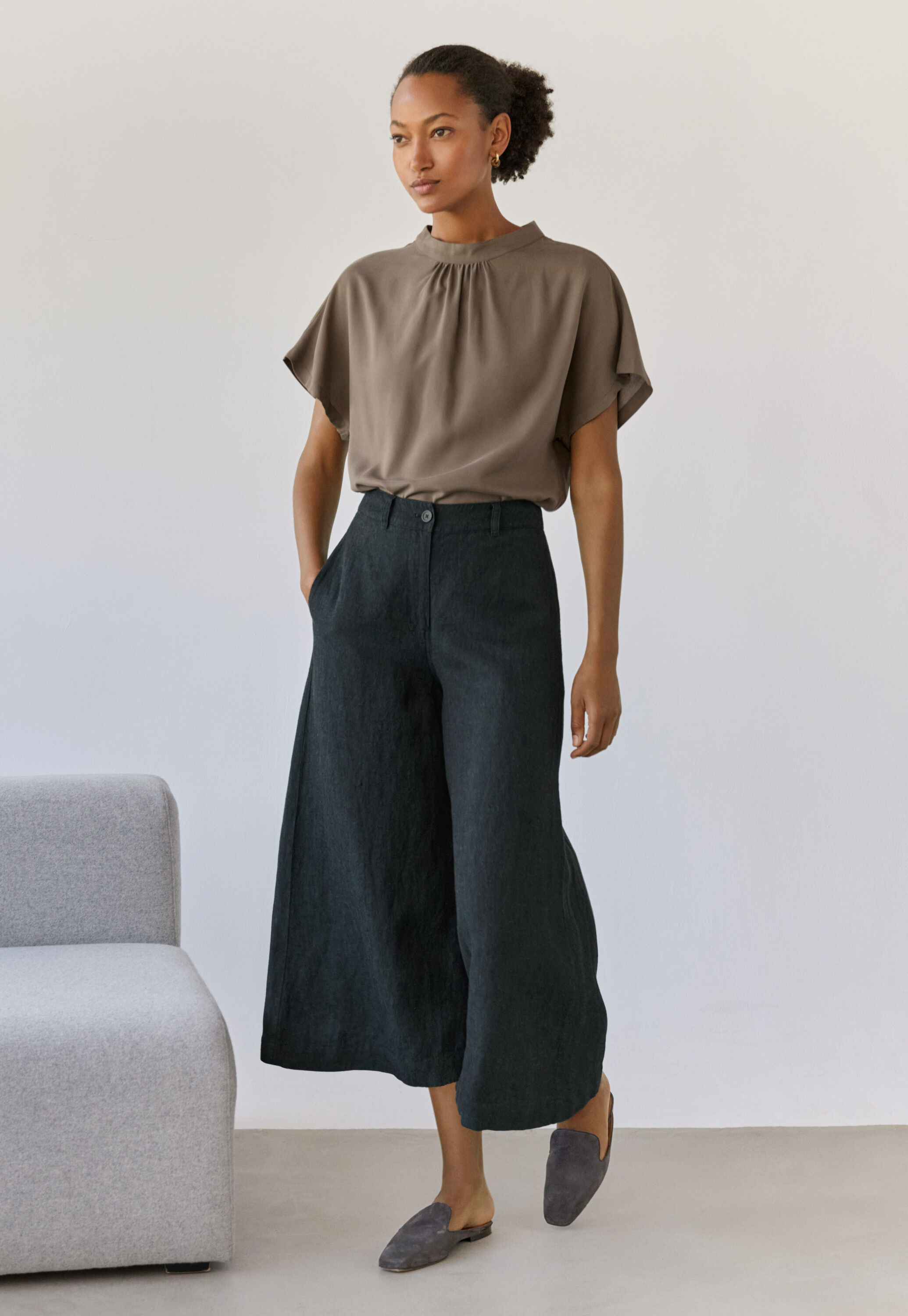 Pleat-front trousers