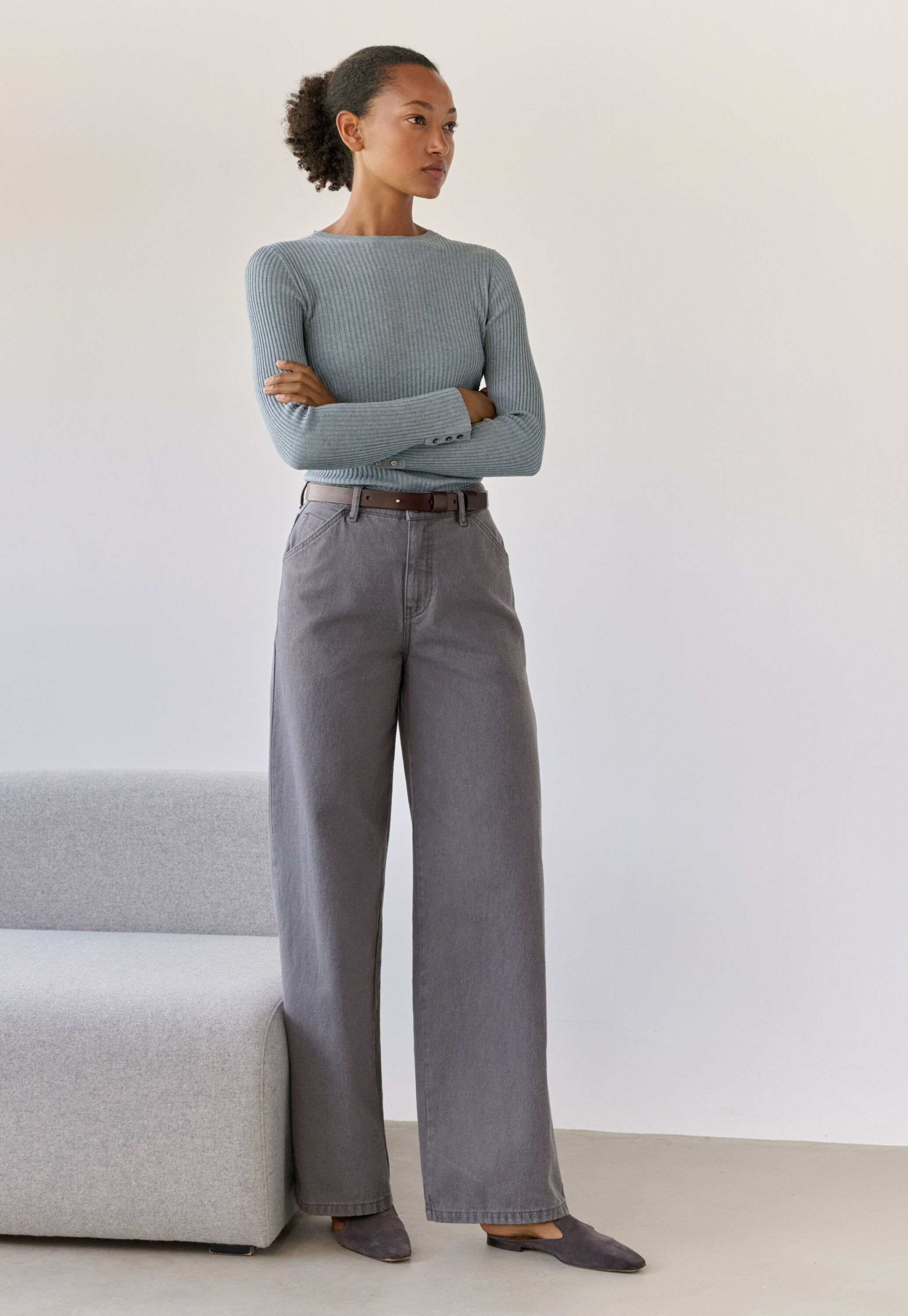 Pleat-front trousers