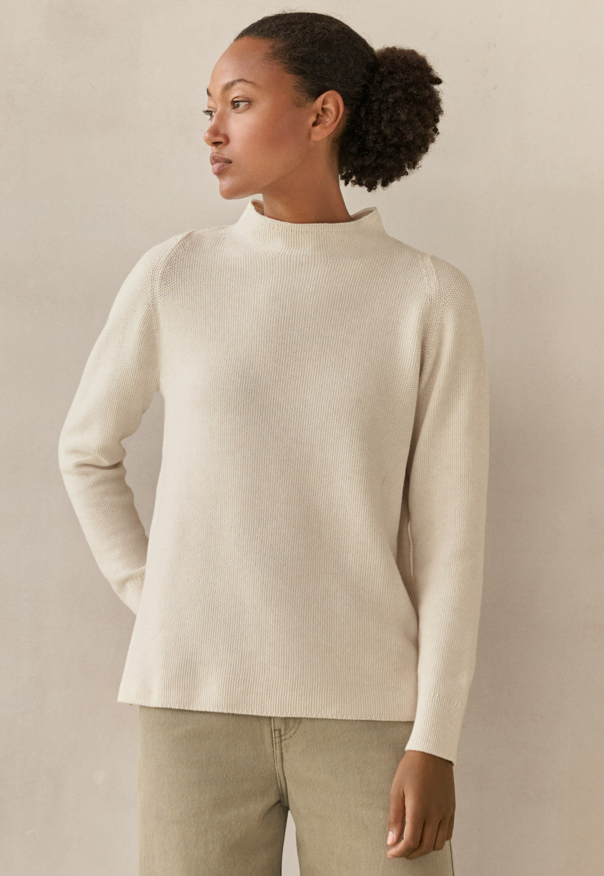 Funnel-neck sweater
