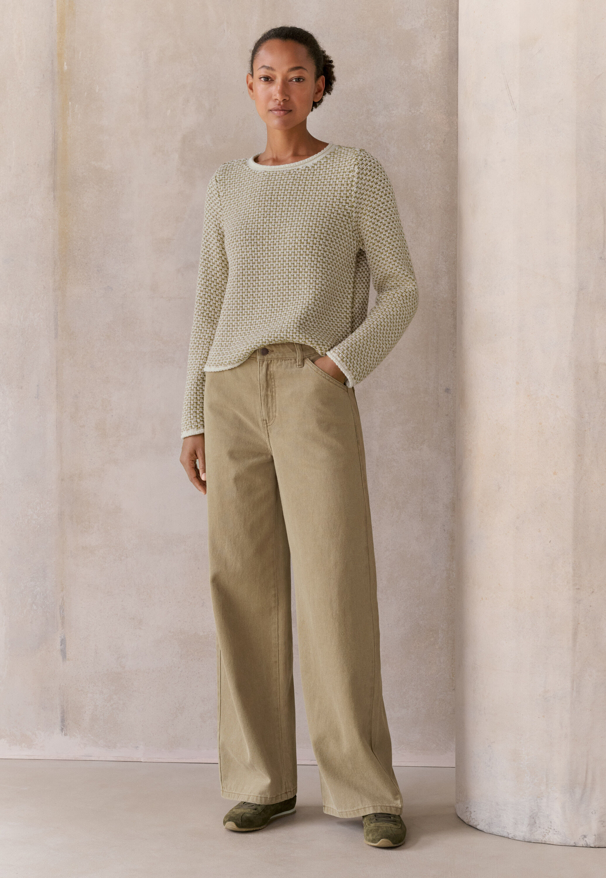 Pleat-front trousers