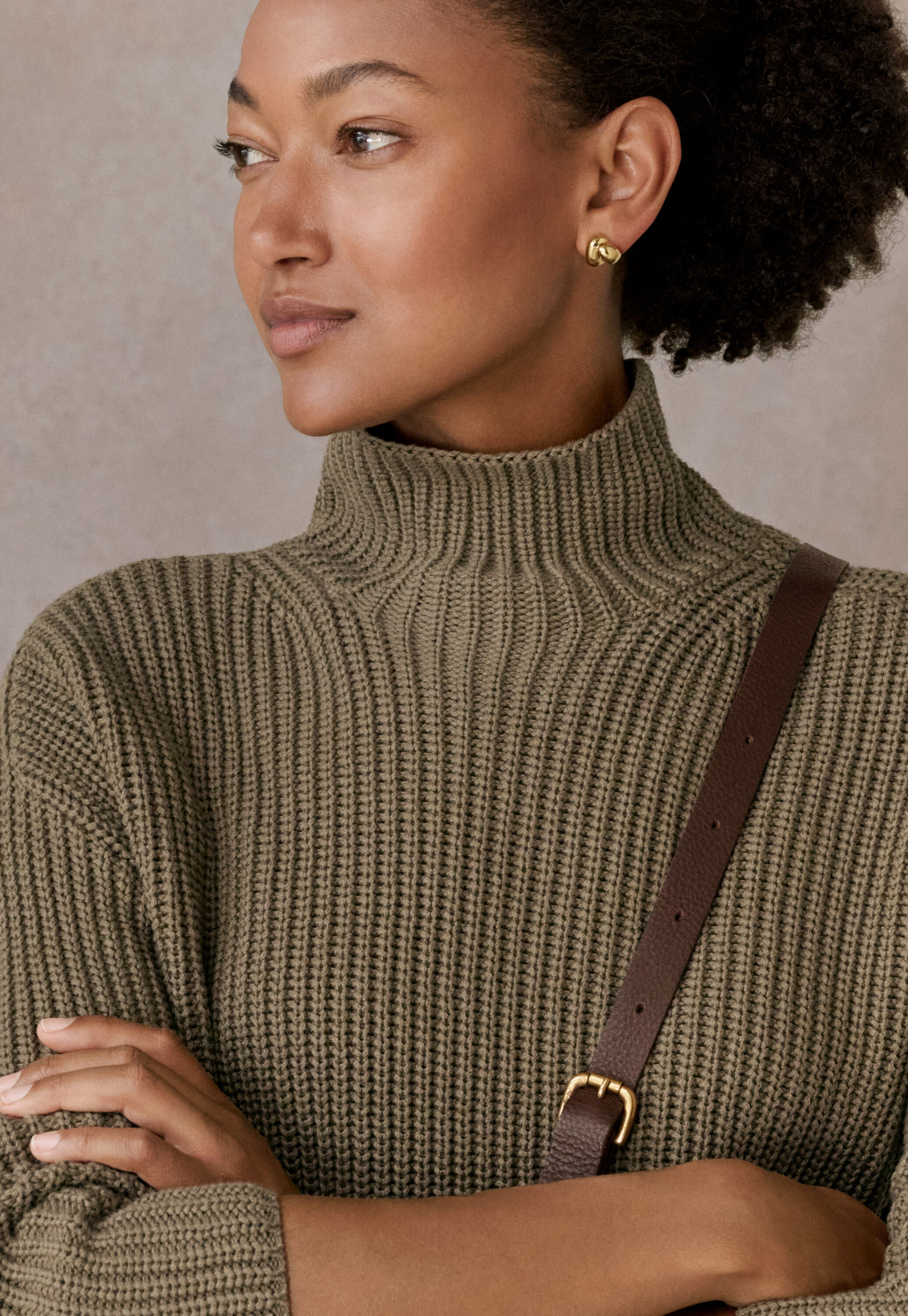 Funnel-neck sweater