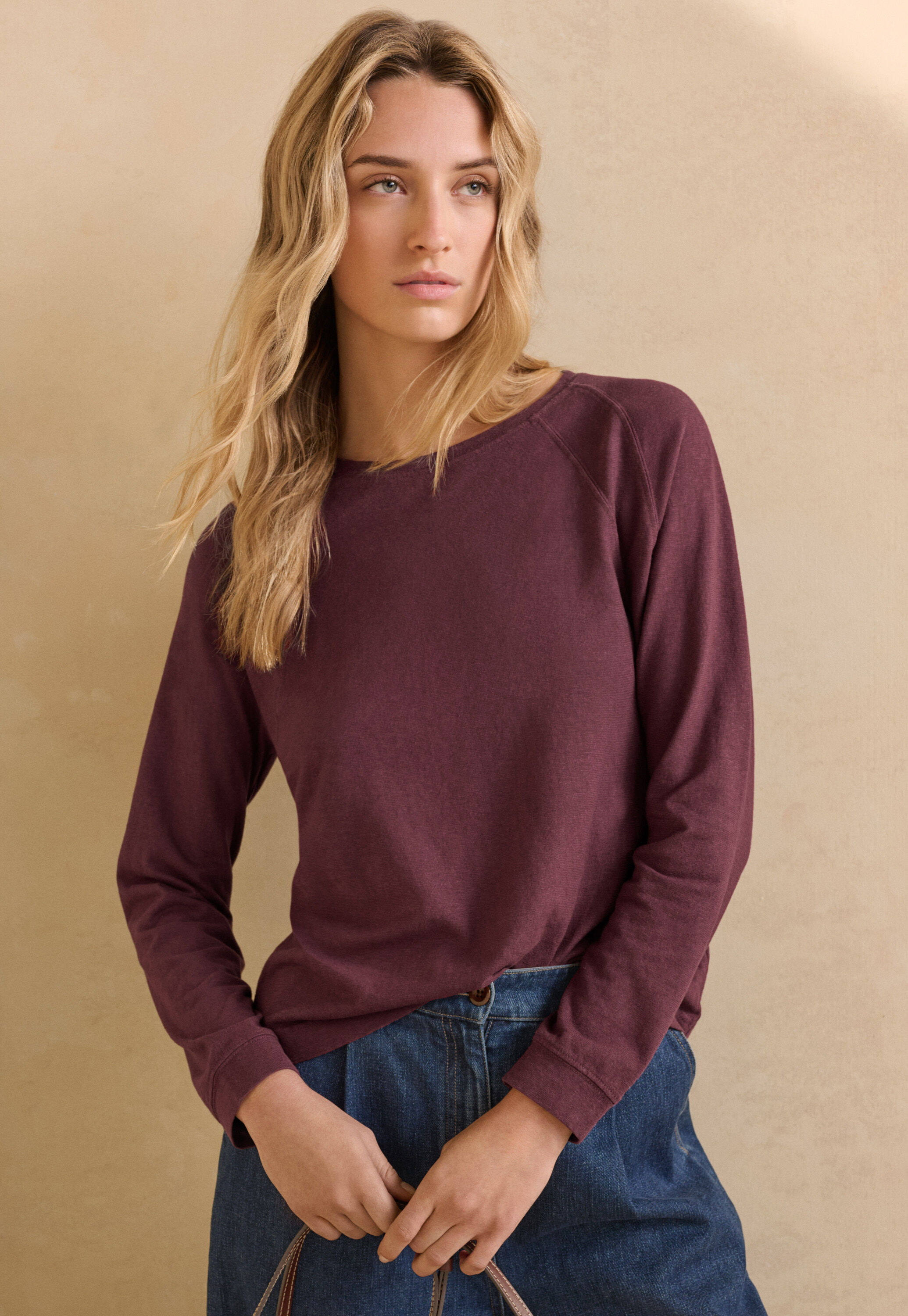 Panelled jersey top
