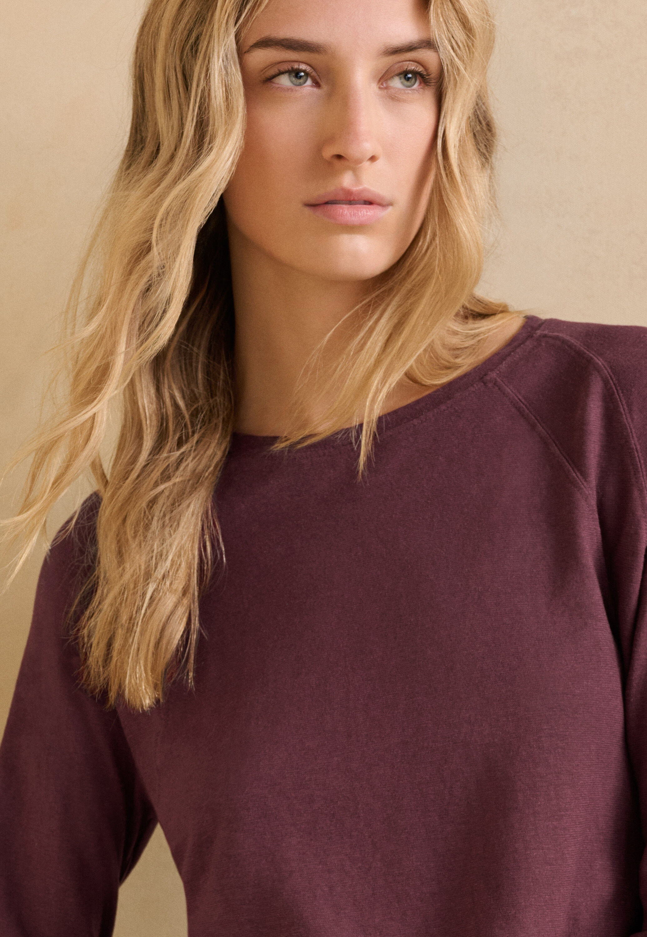 Panelled jersey top