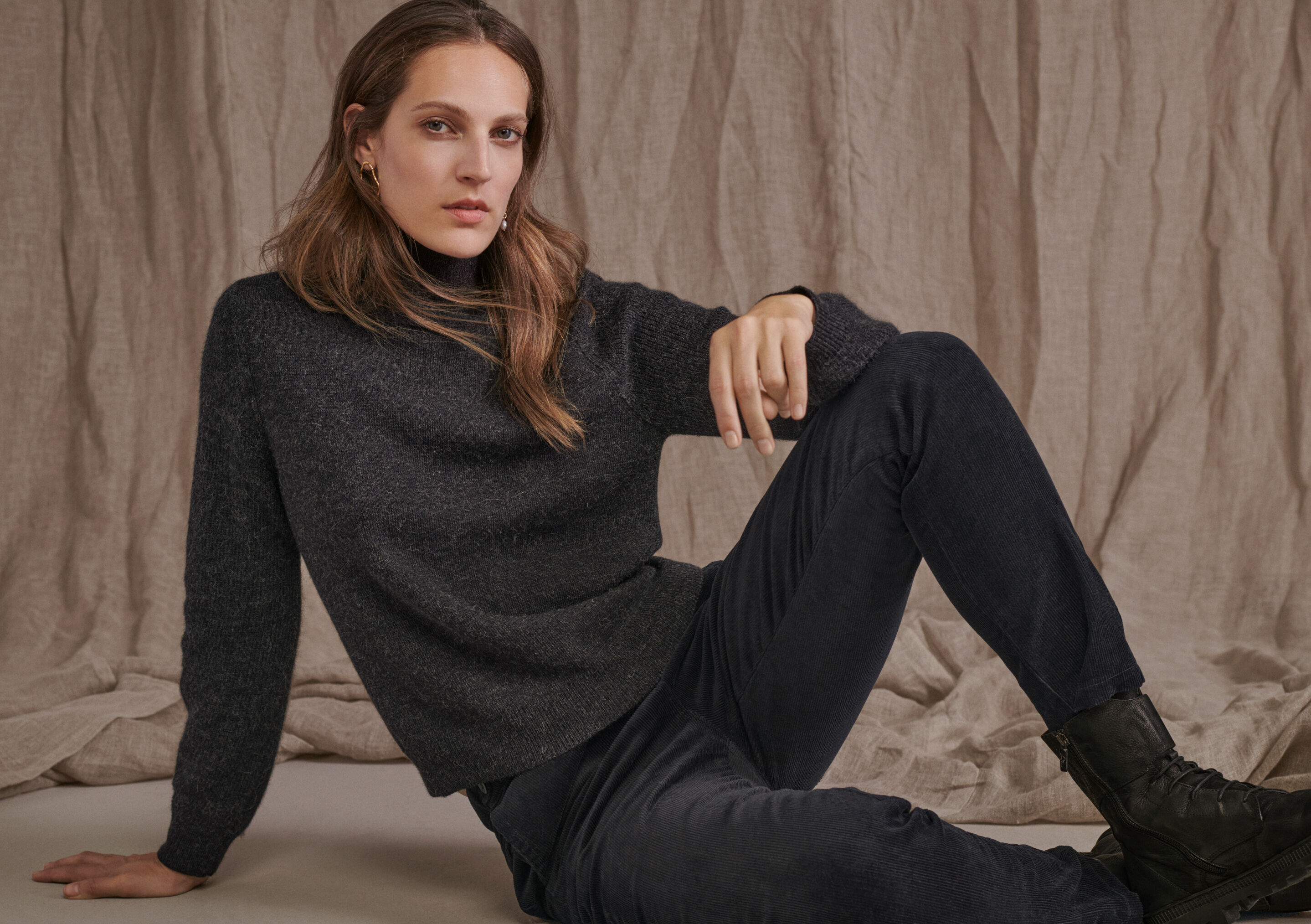 Funnel-neck sweater