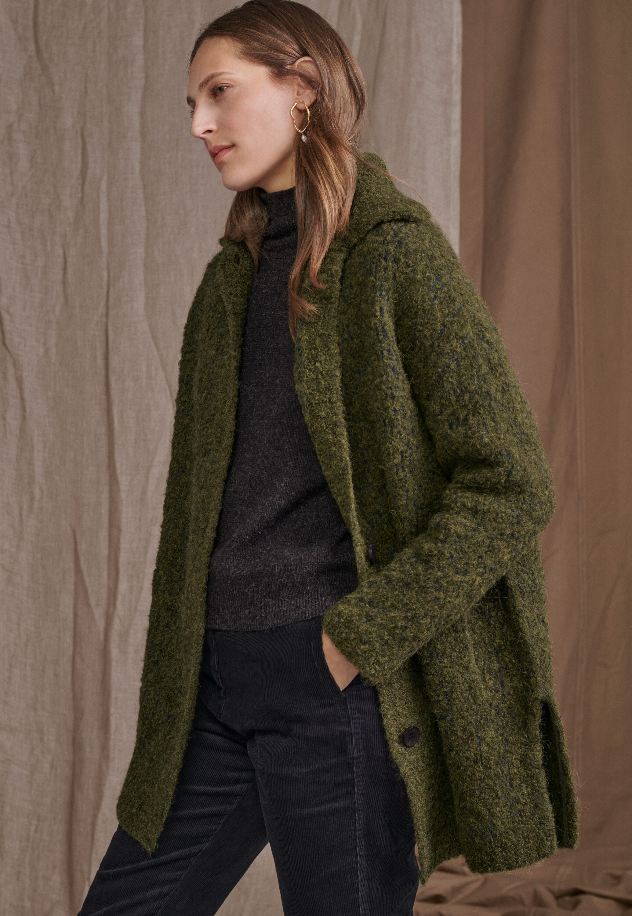 Funnel-neck sweater
