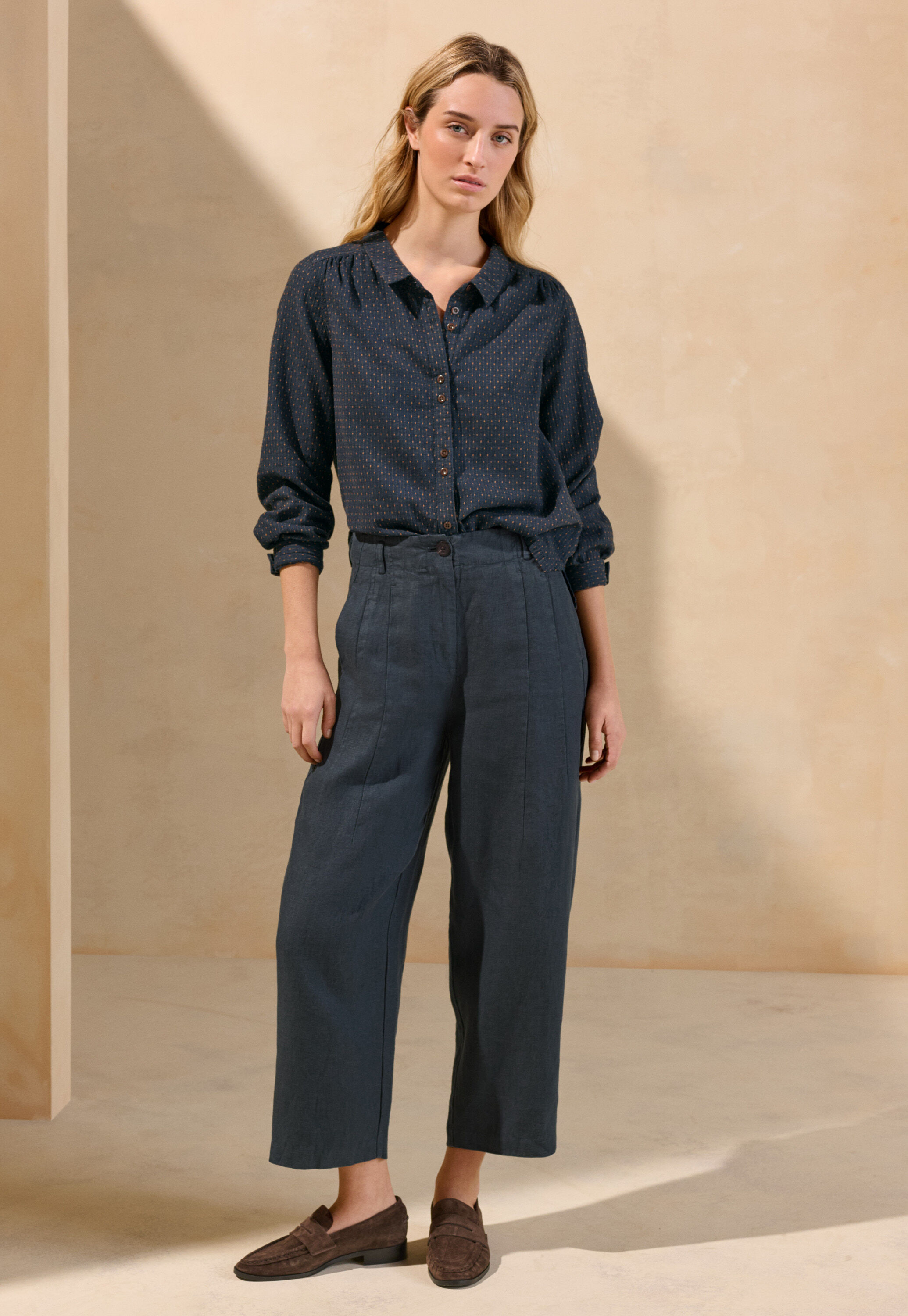 Pleat-front trousers