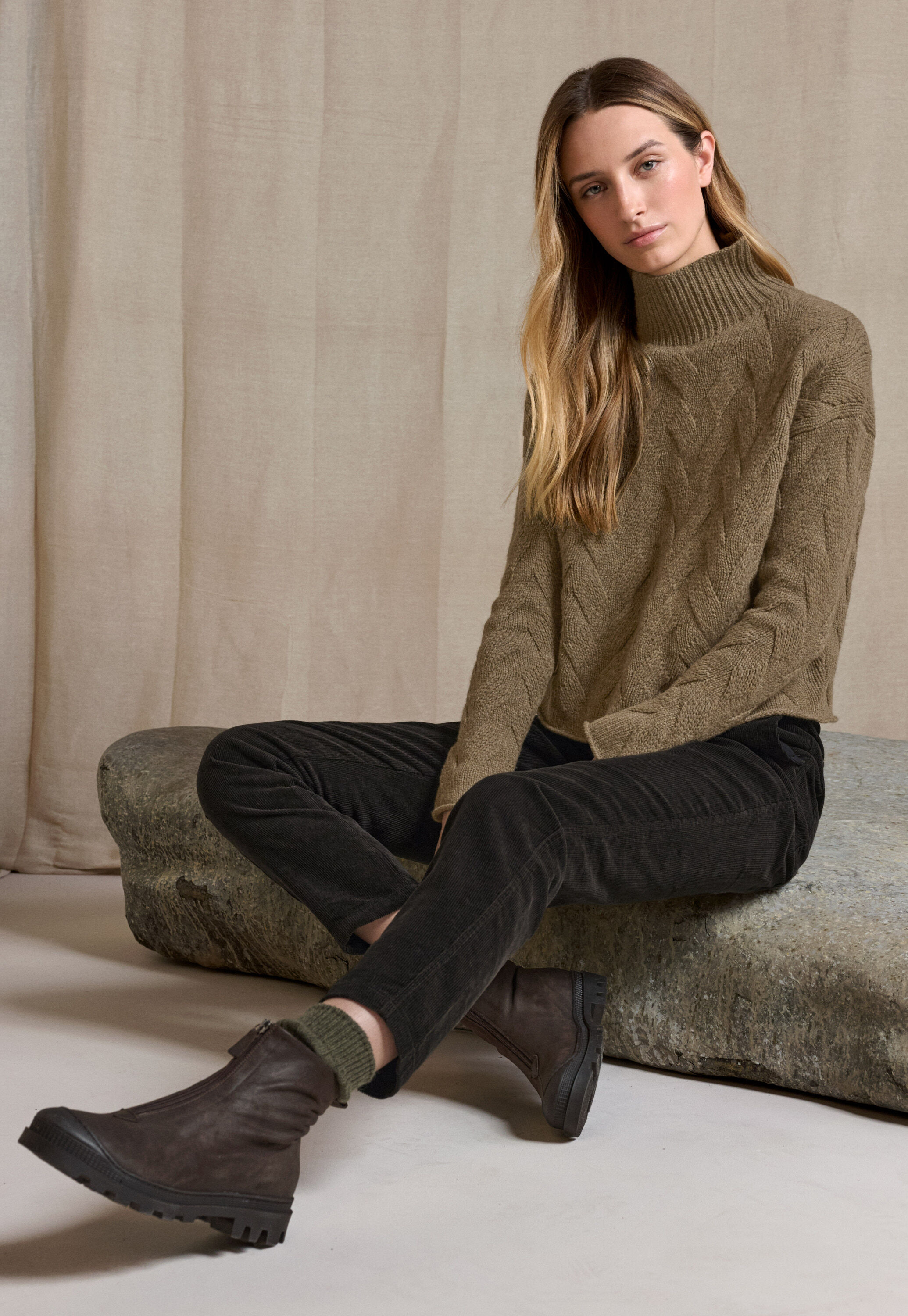 Cable sweater