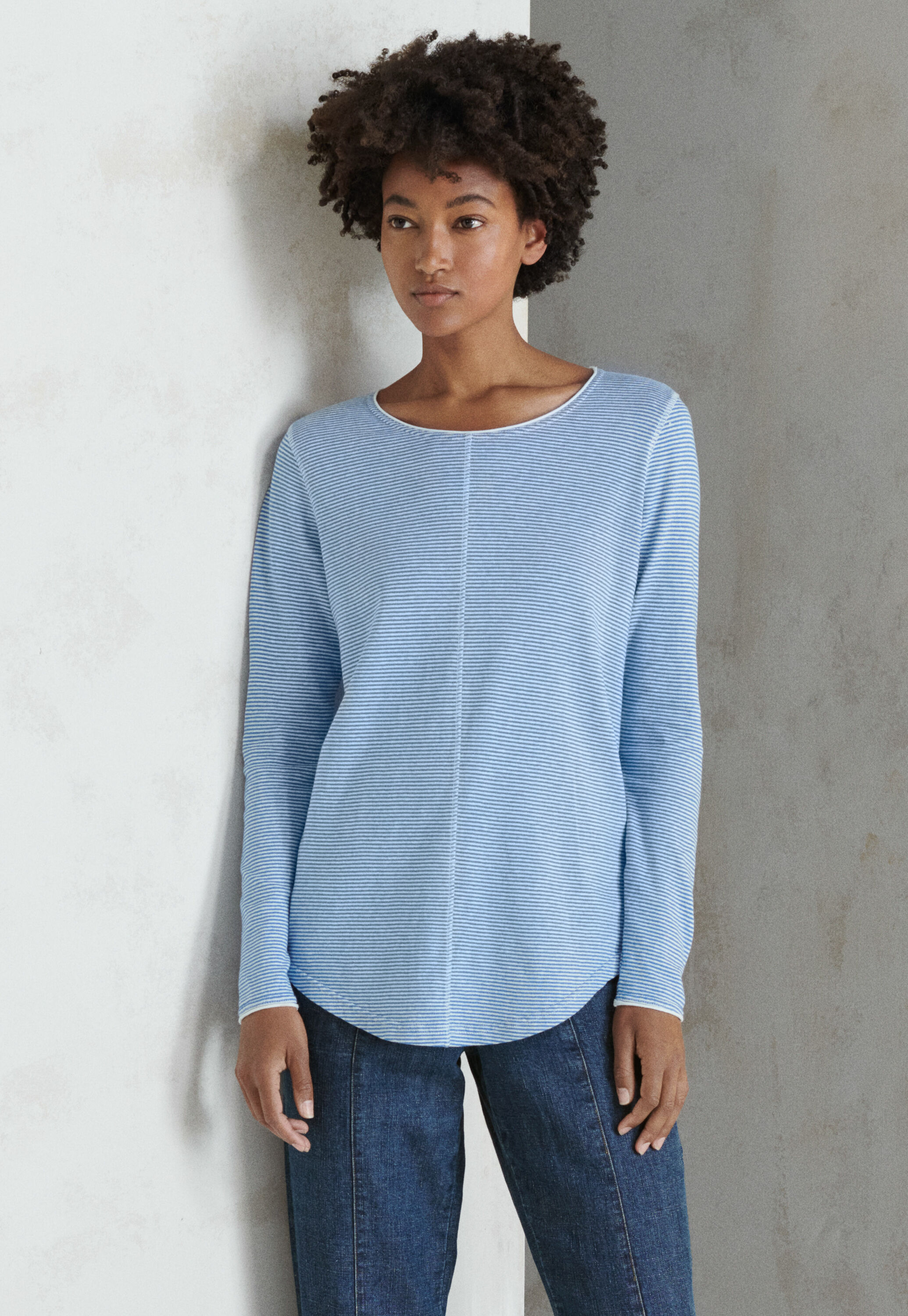Funnel-neck top