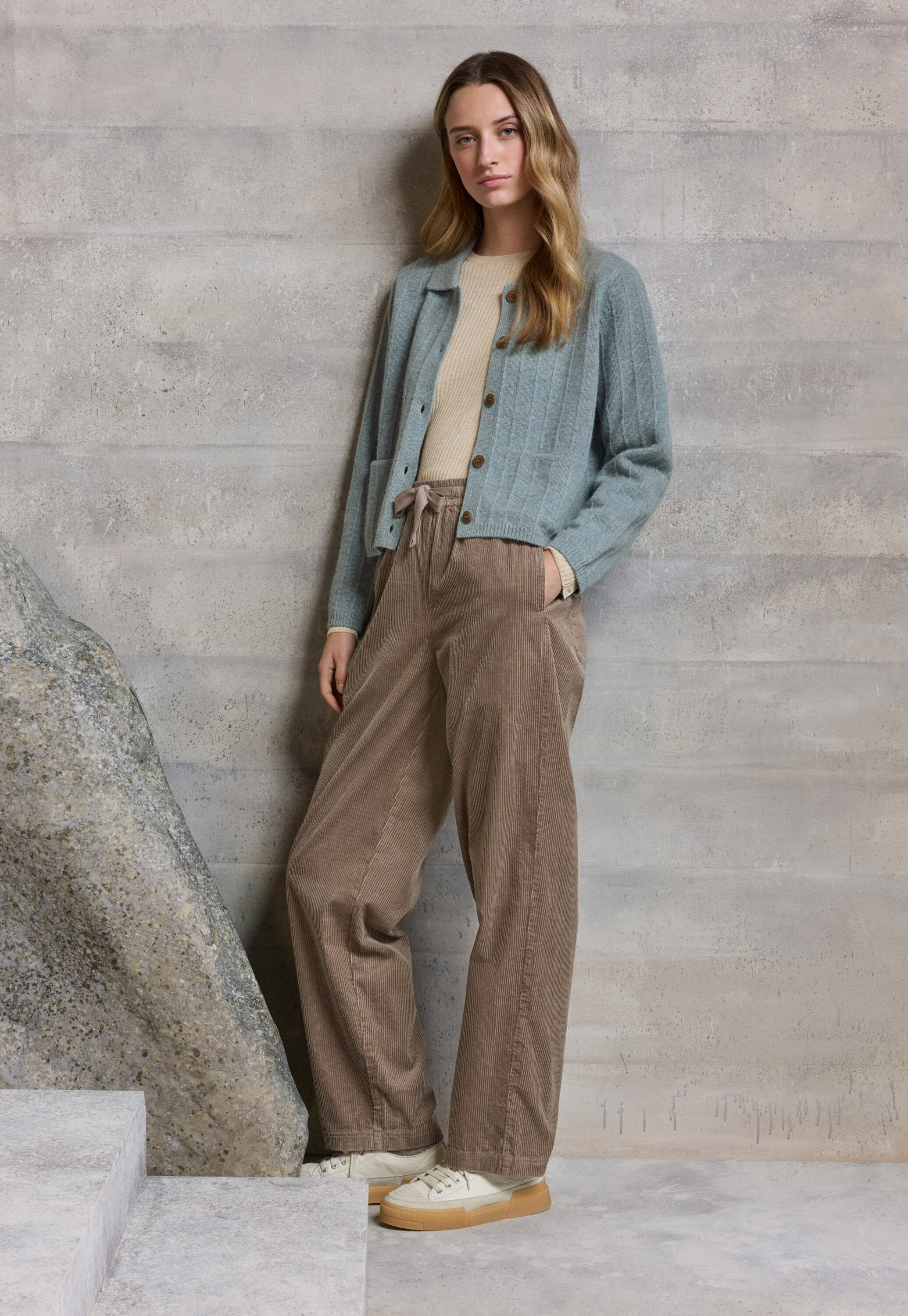 Straight-leg cord trouser