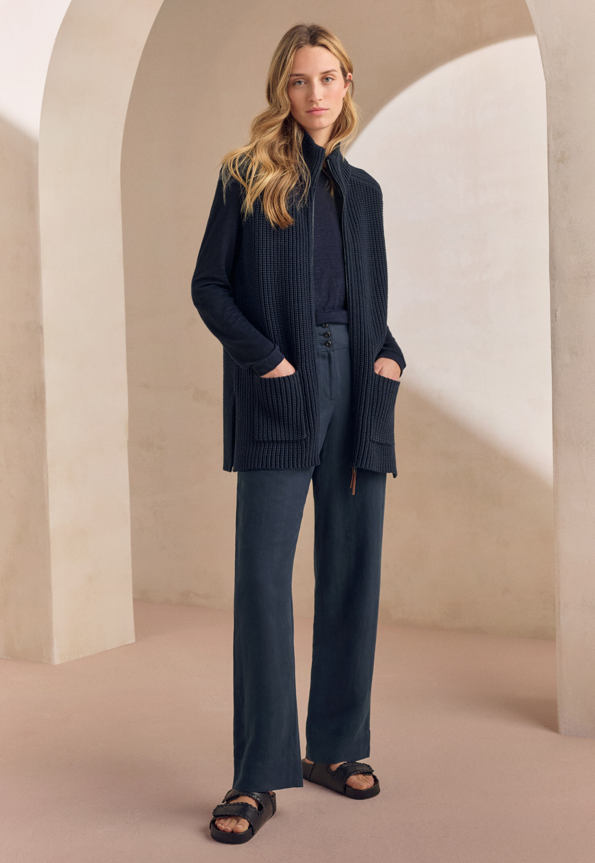 Pleat-front trousers