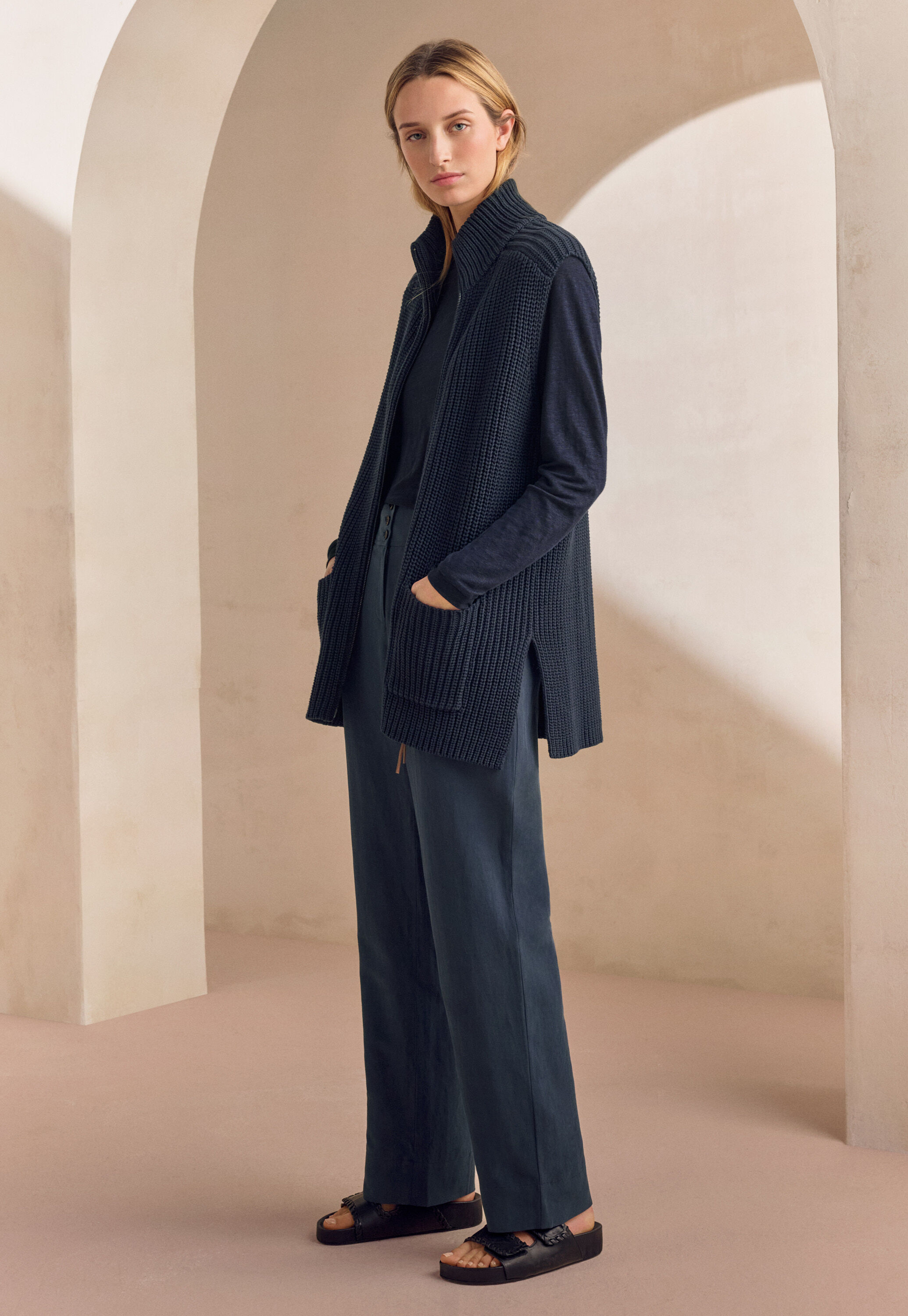 Pleat-front trousers