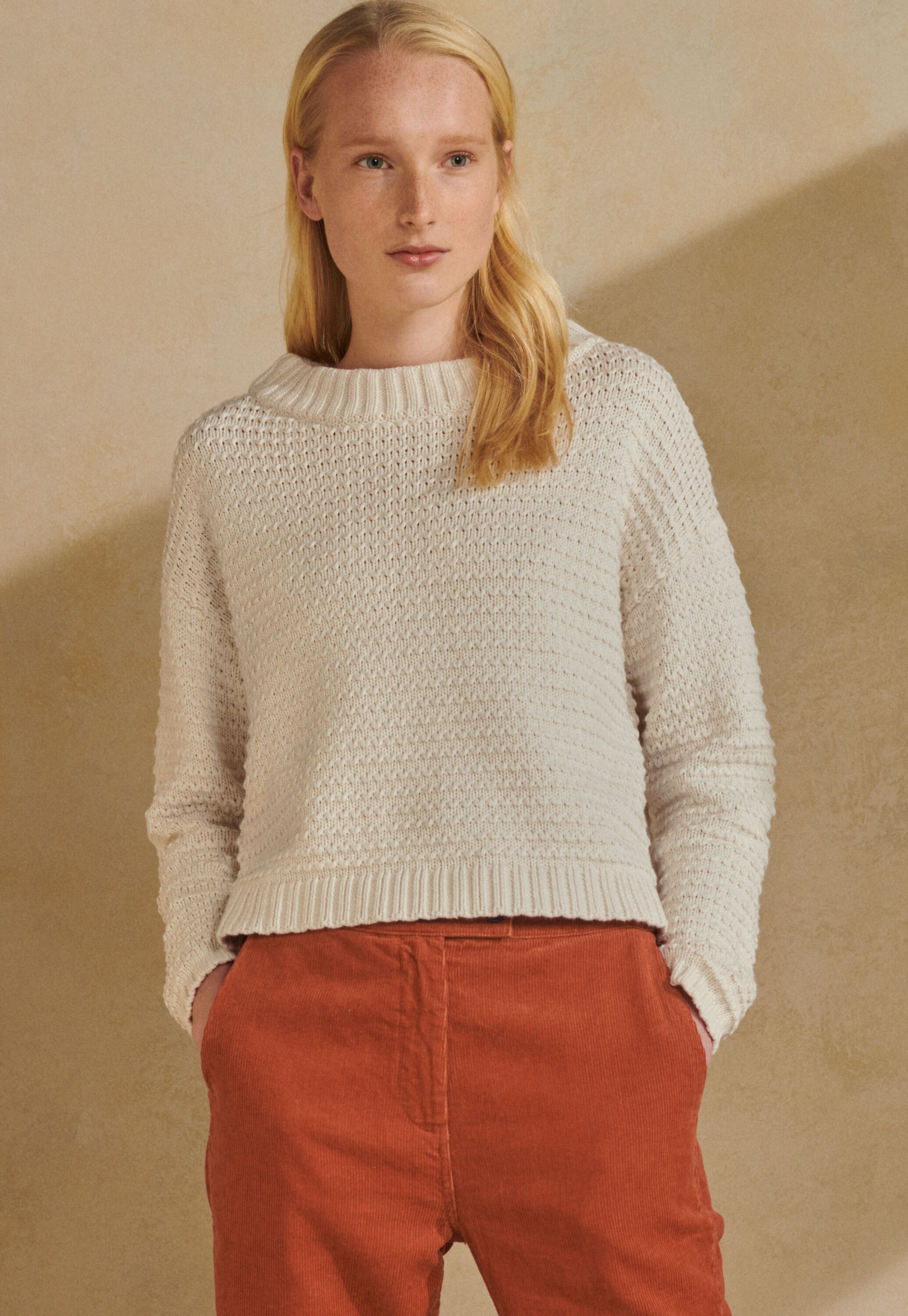 Dolman-sleeve sweater