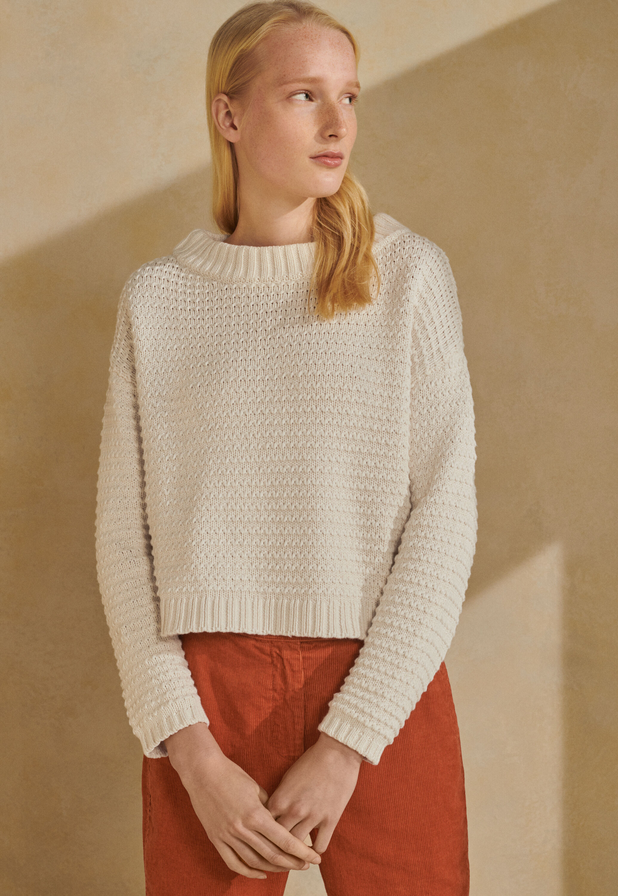 Dolman-sleeve sweater
