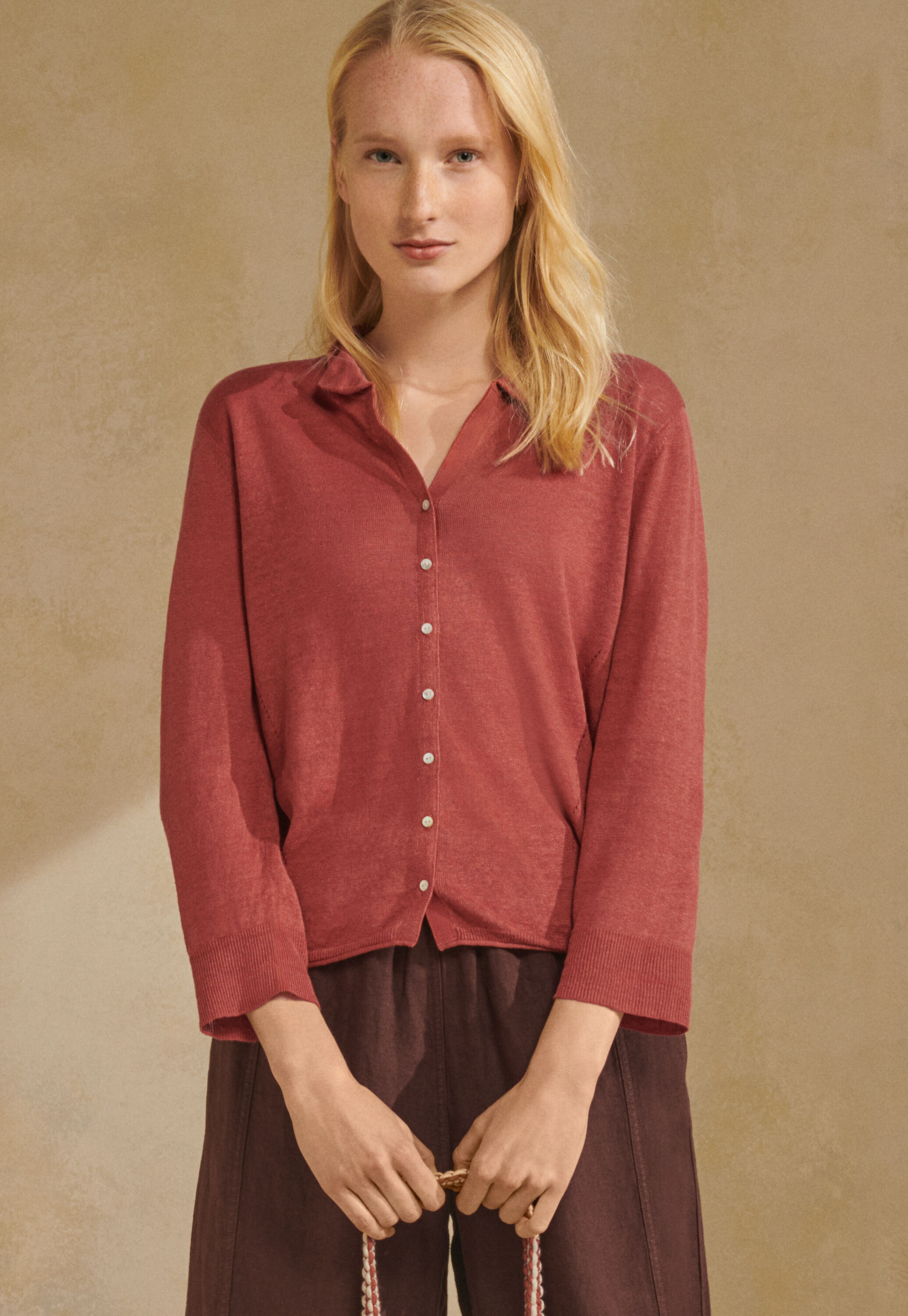 Collared cardigan