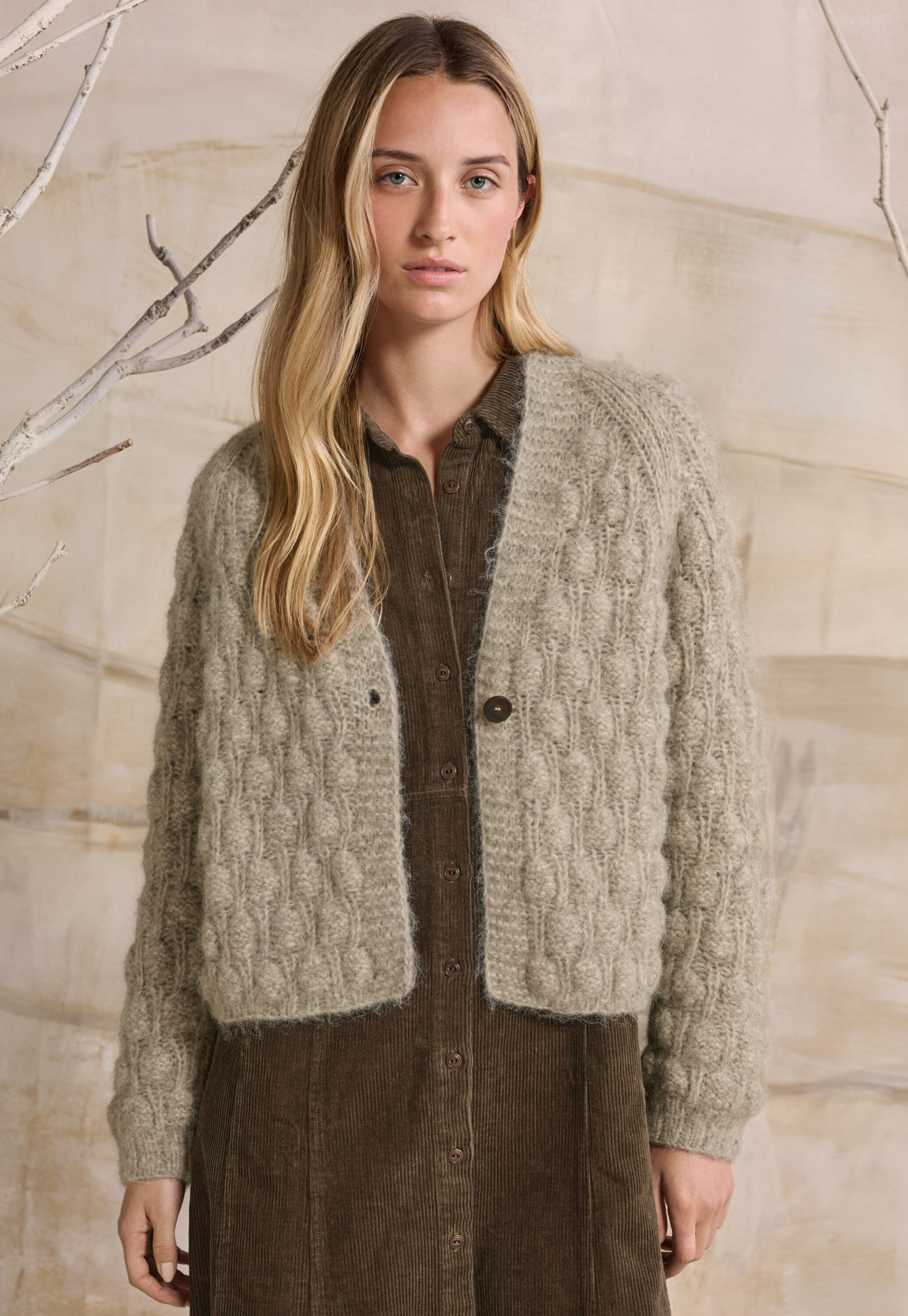 Hand-knitted cardigan