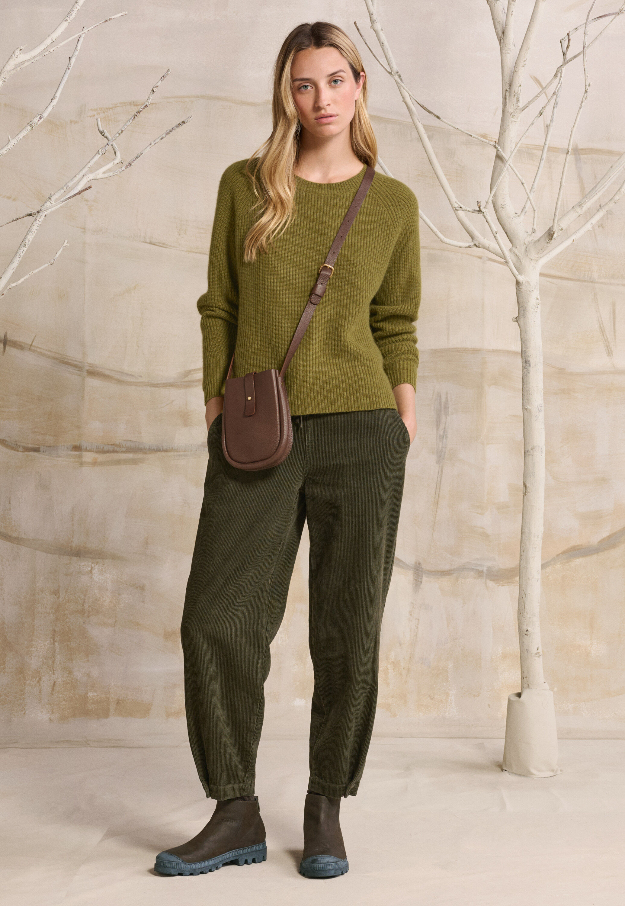 Ribbed crew-neck sweater