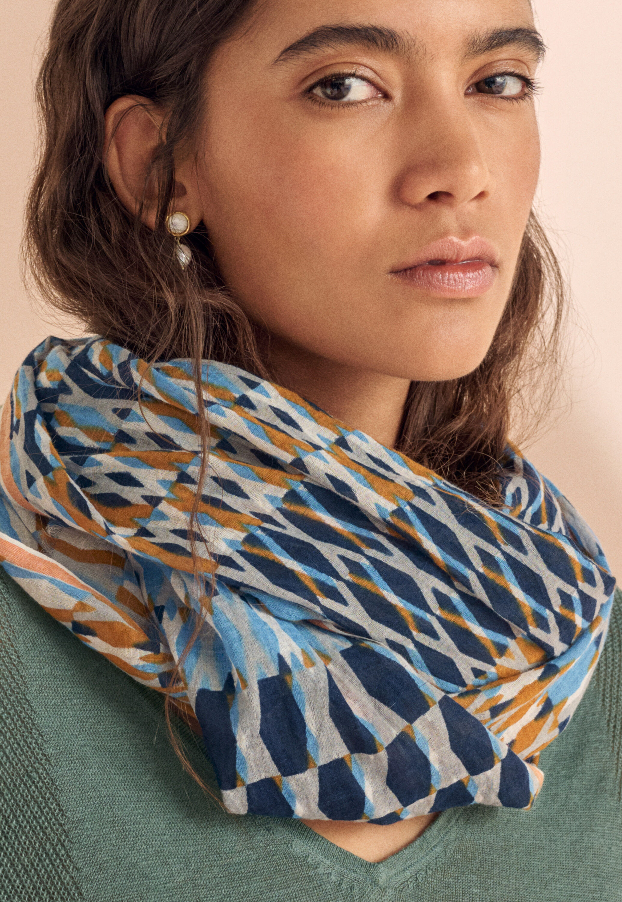 Cotton diamond scarf