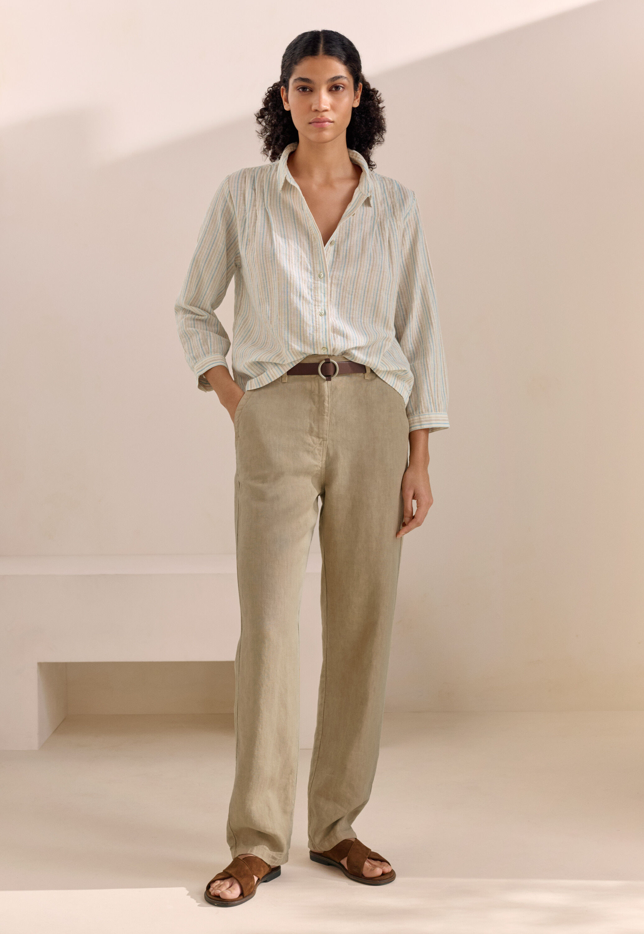 Pleat-front trousers