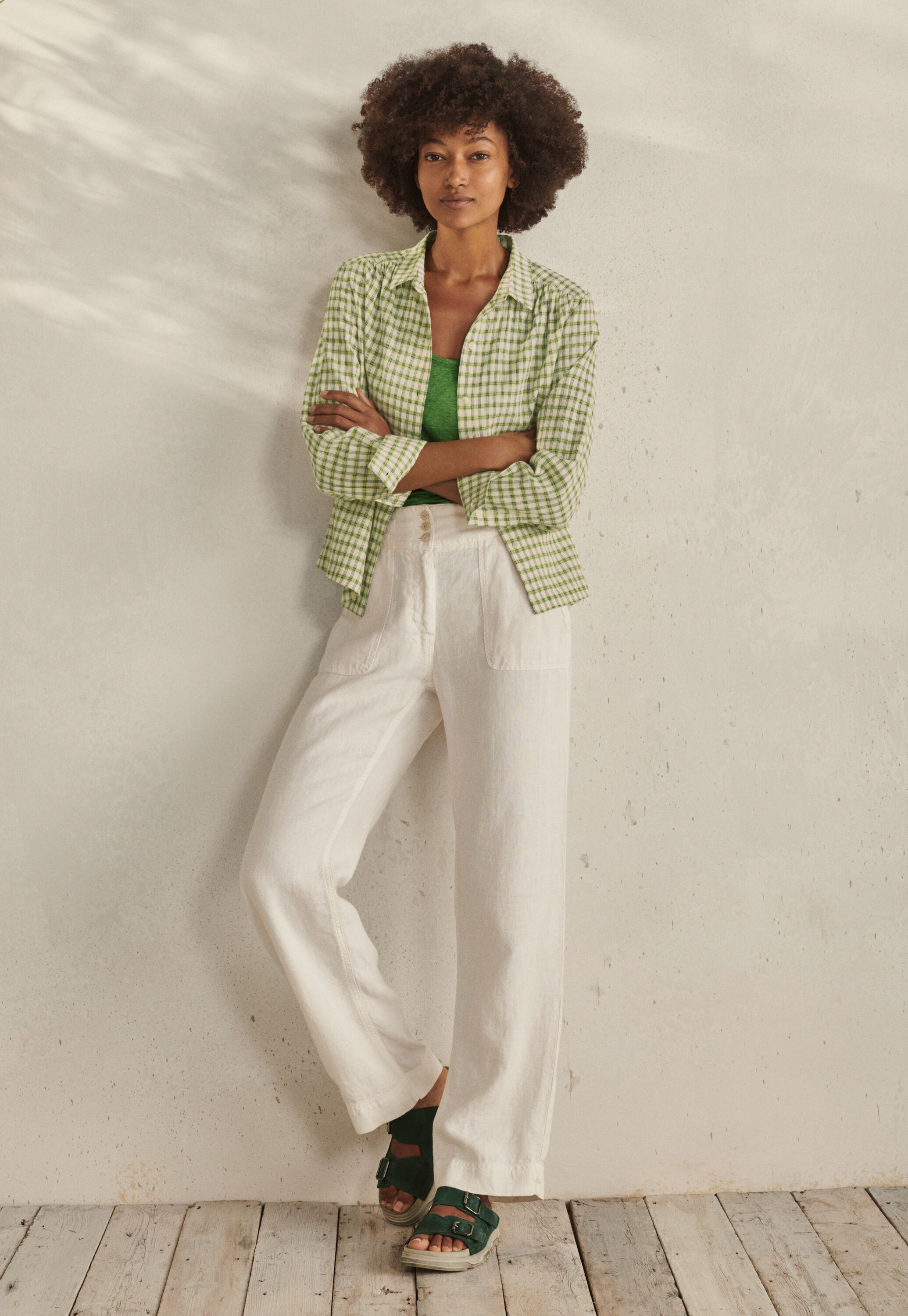Relaxed straight-leg trousers