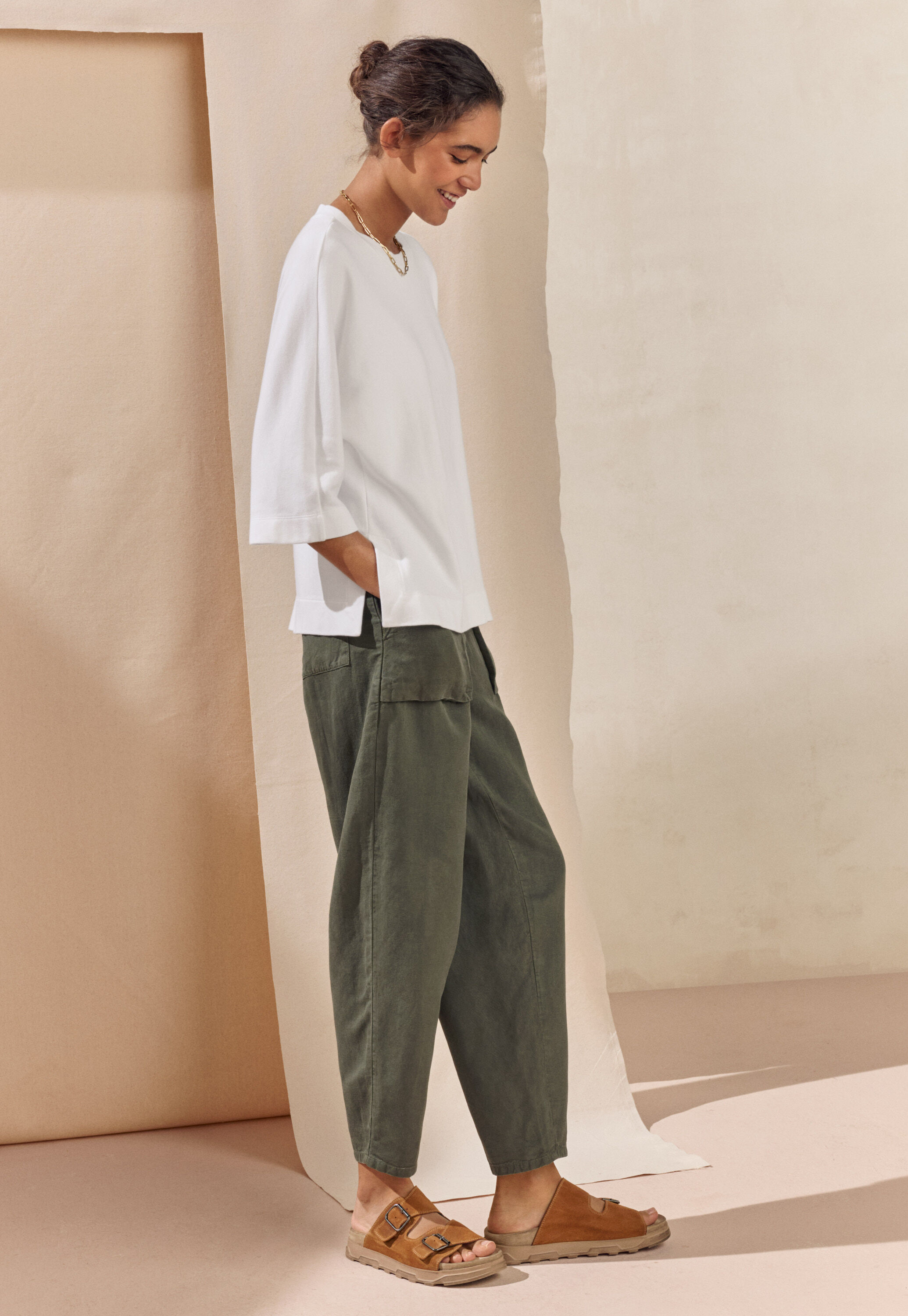Pleat-front trousers