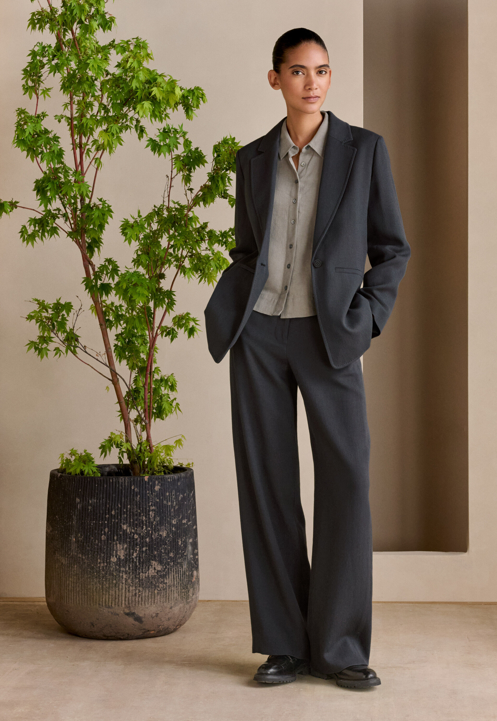 Pleat-front trousers