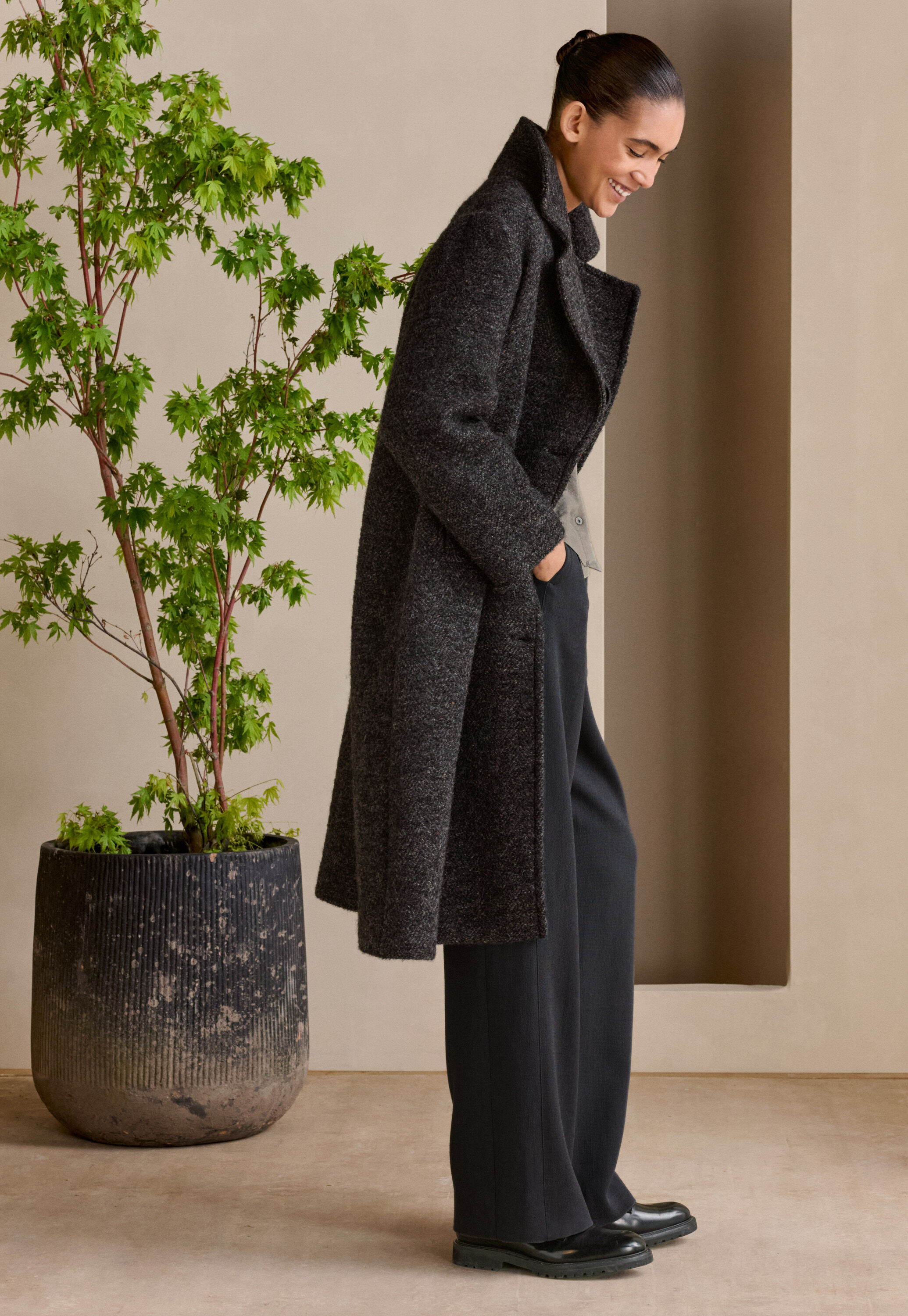 Boucl&eacute; coat