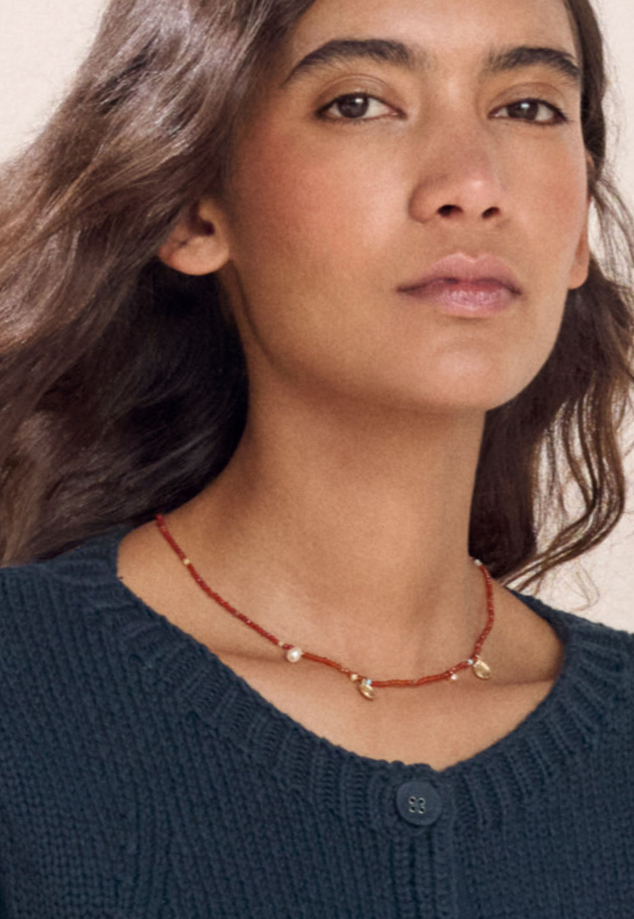 Red bead necklace