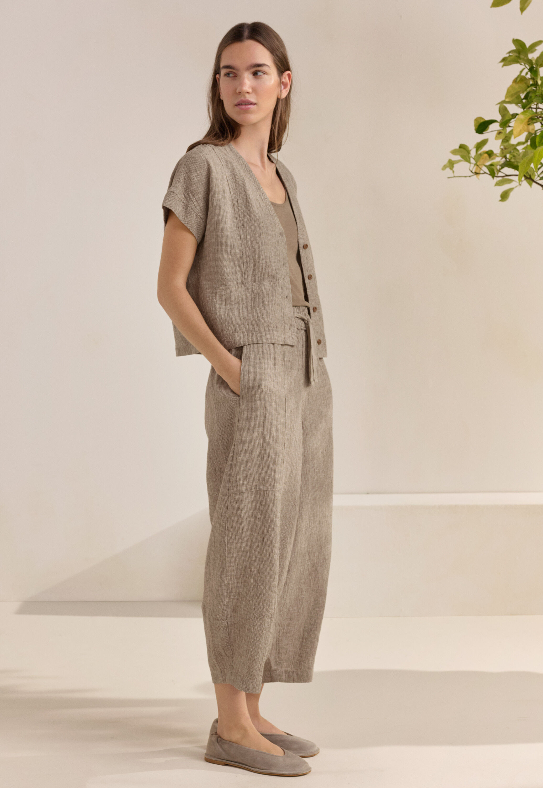 Pleat-front trousers
