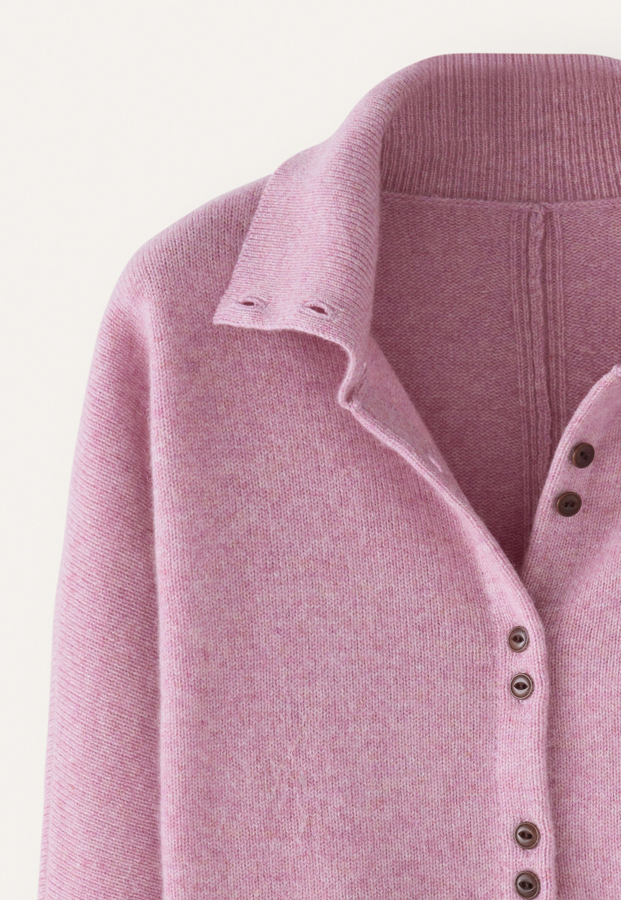 Funnel-neck cardigan