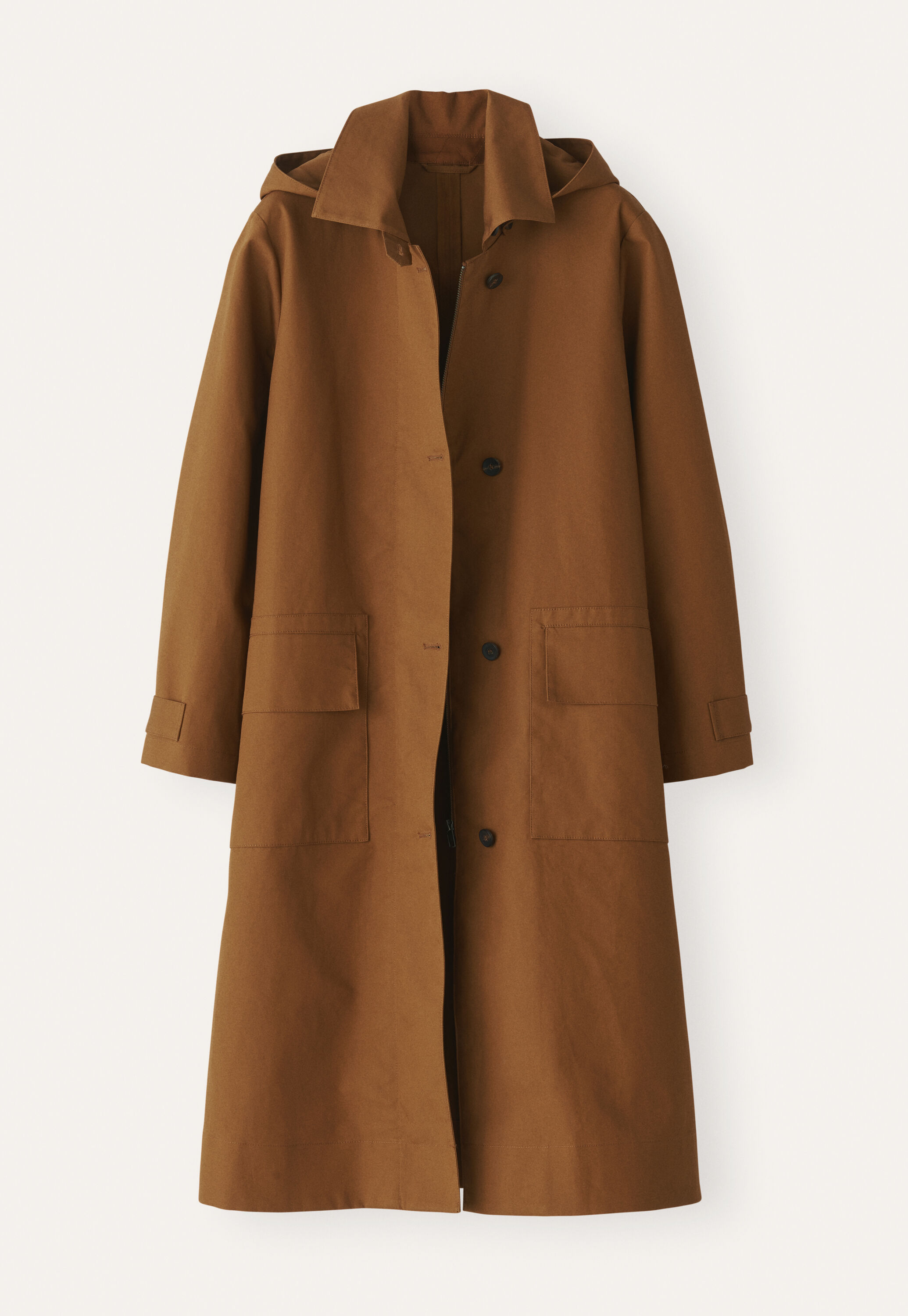 Hooded trench coat