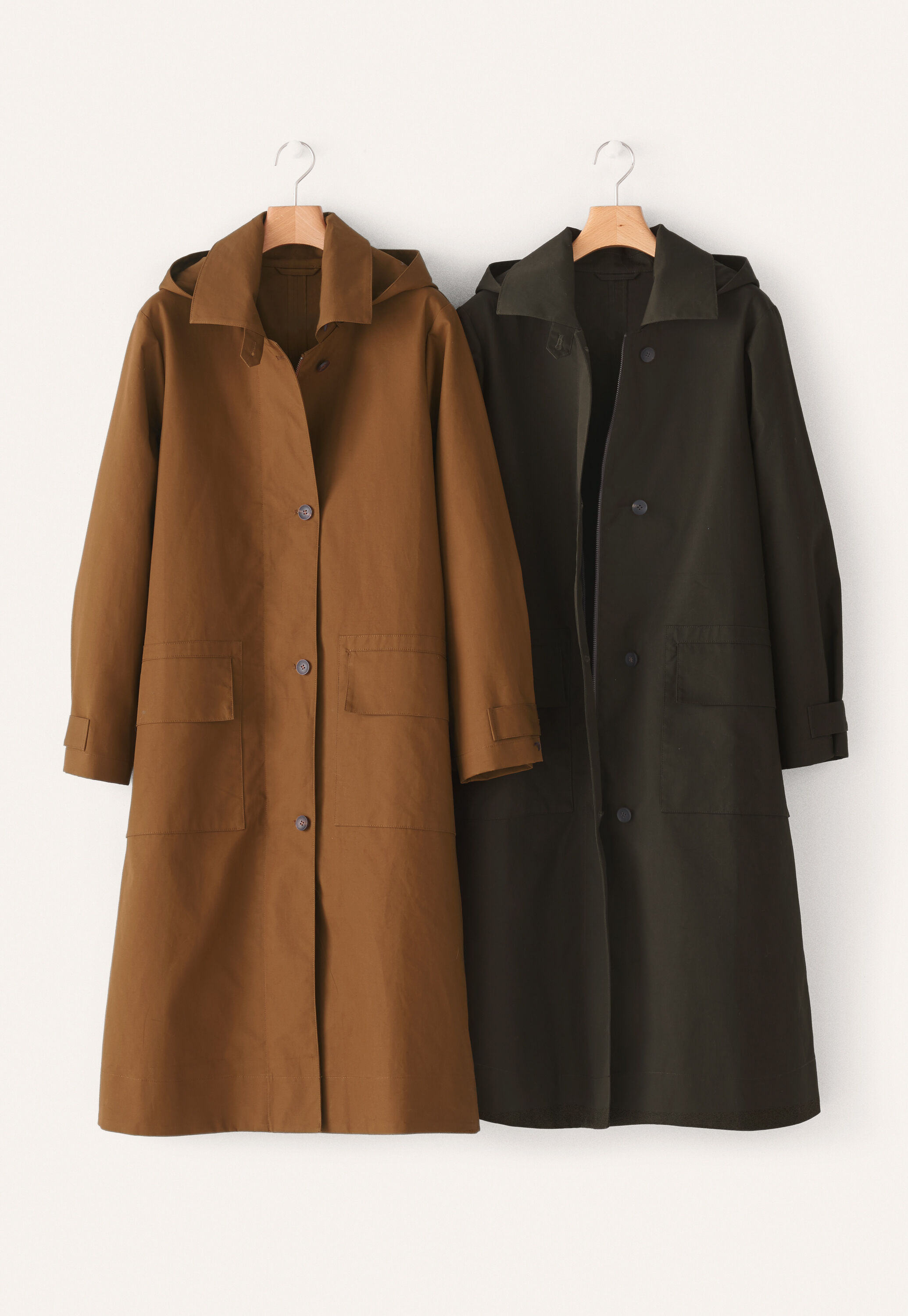 Hooded trench coat