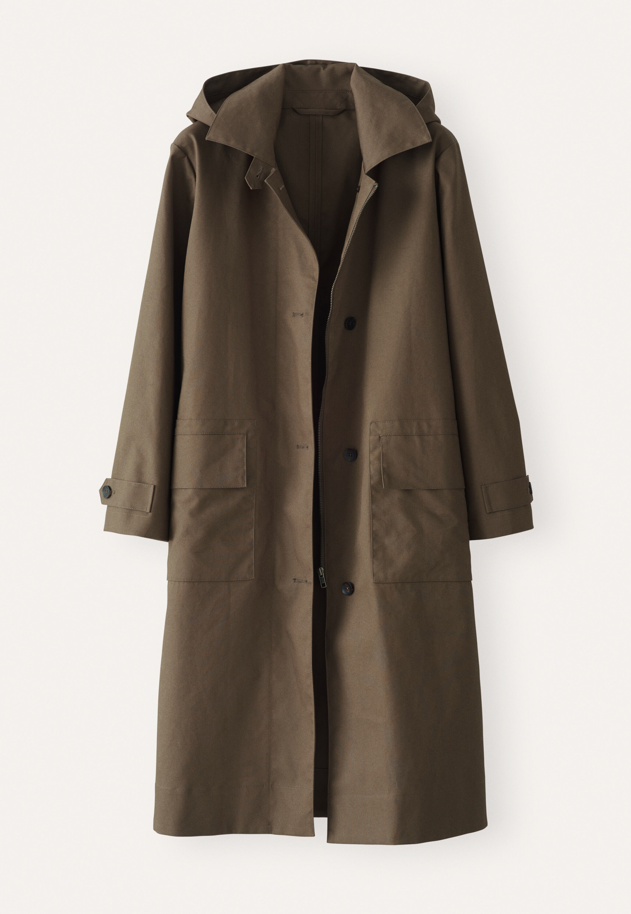 Hooded trench coat