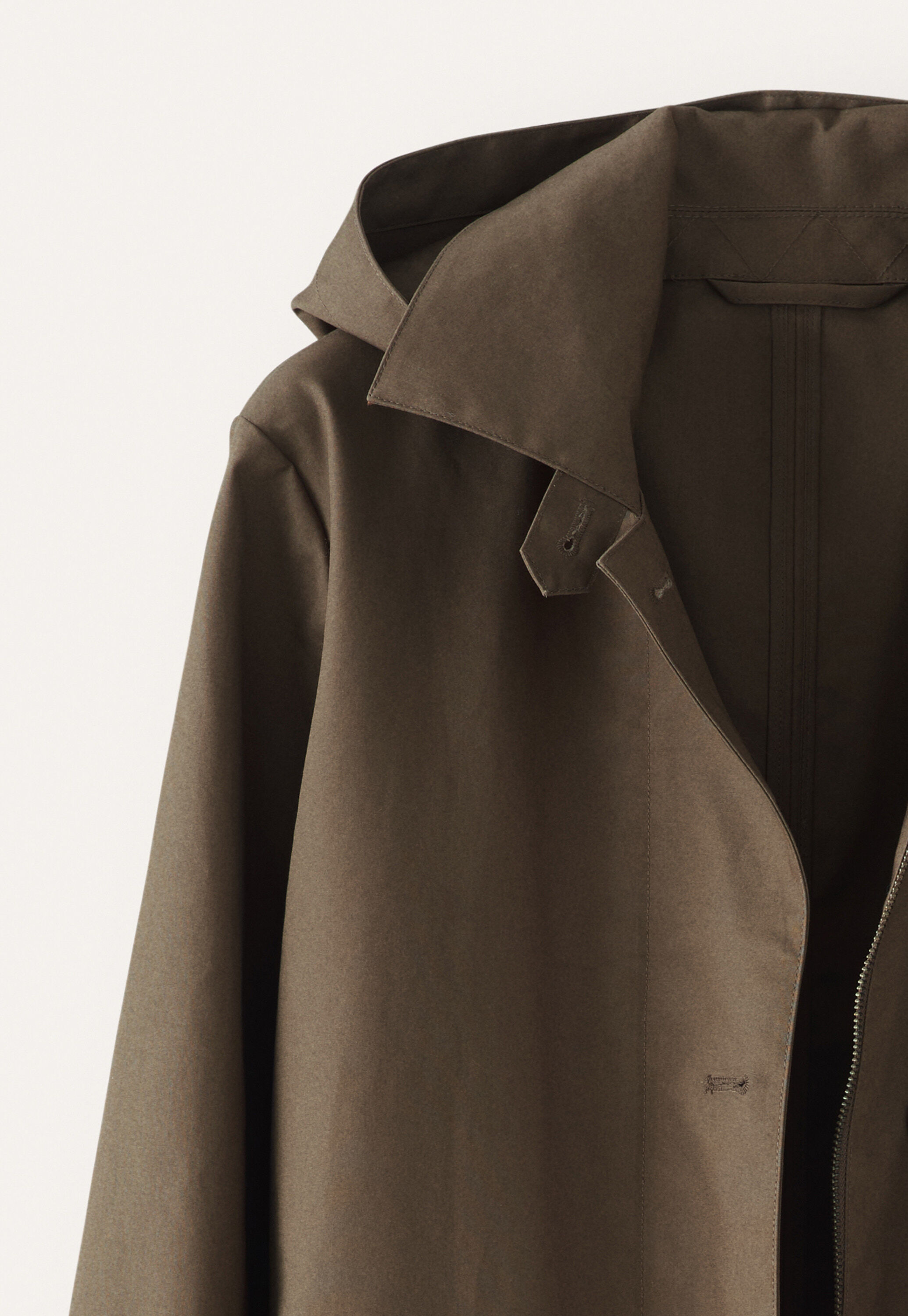 Hooded trench coat