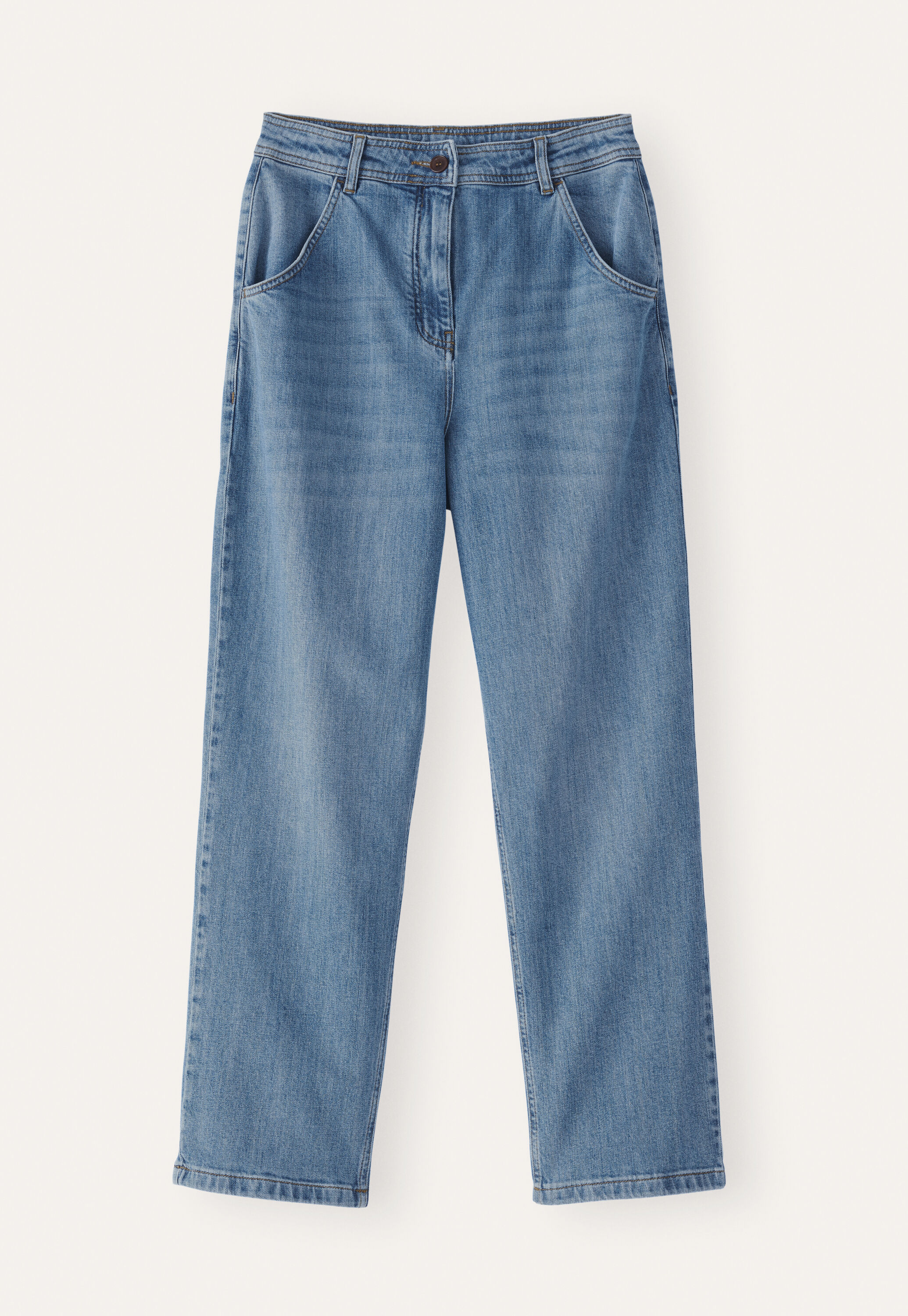 Tapered cropped jeans