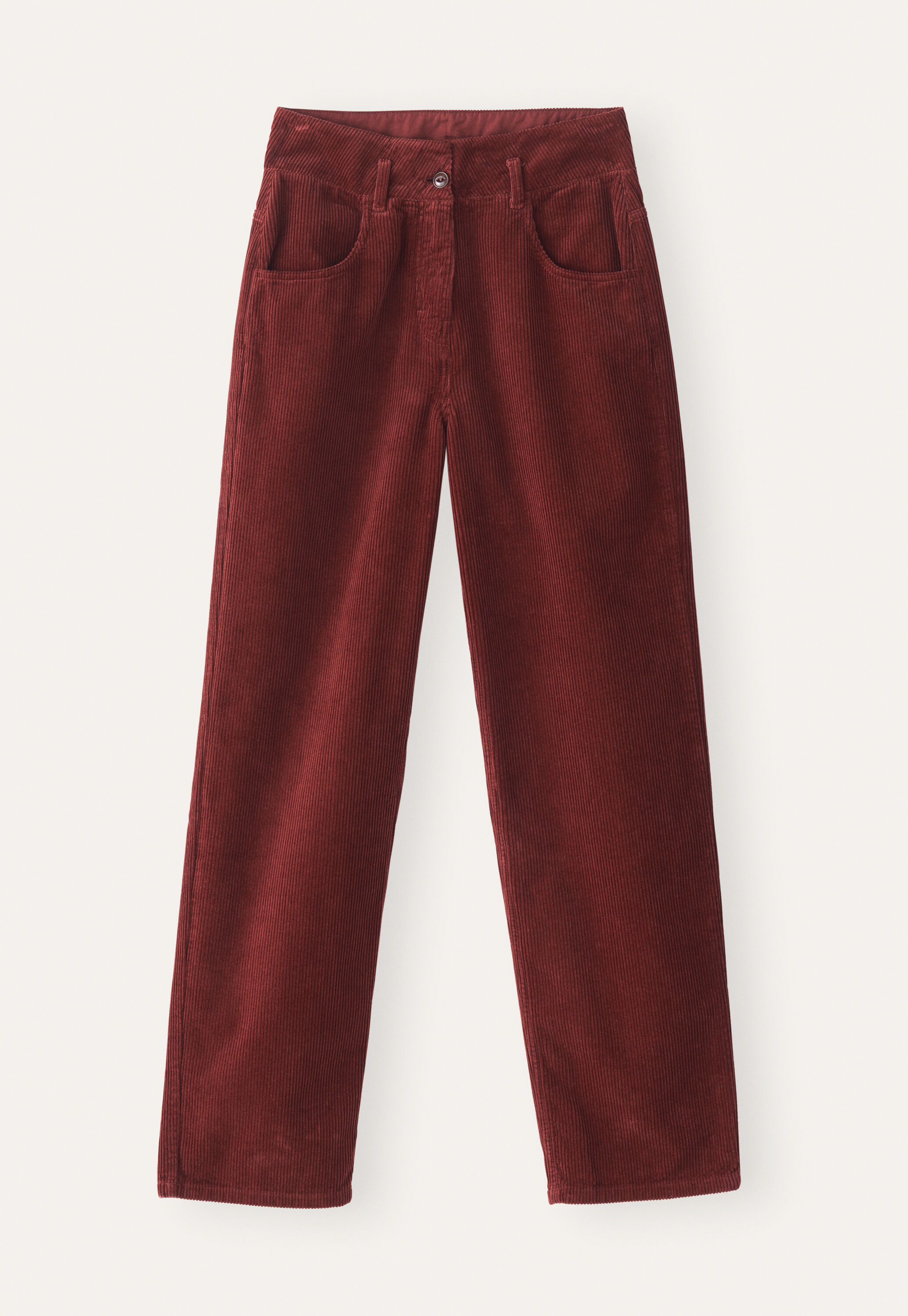 Straight-leg cord trouser