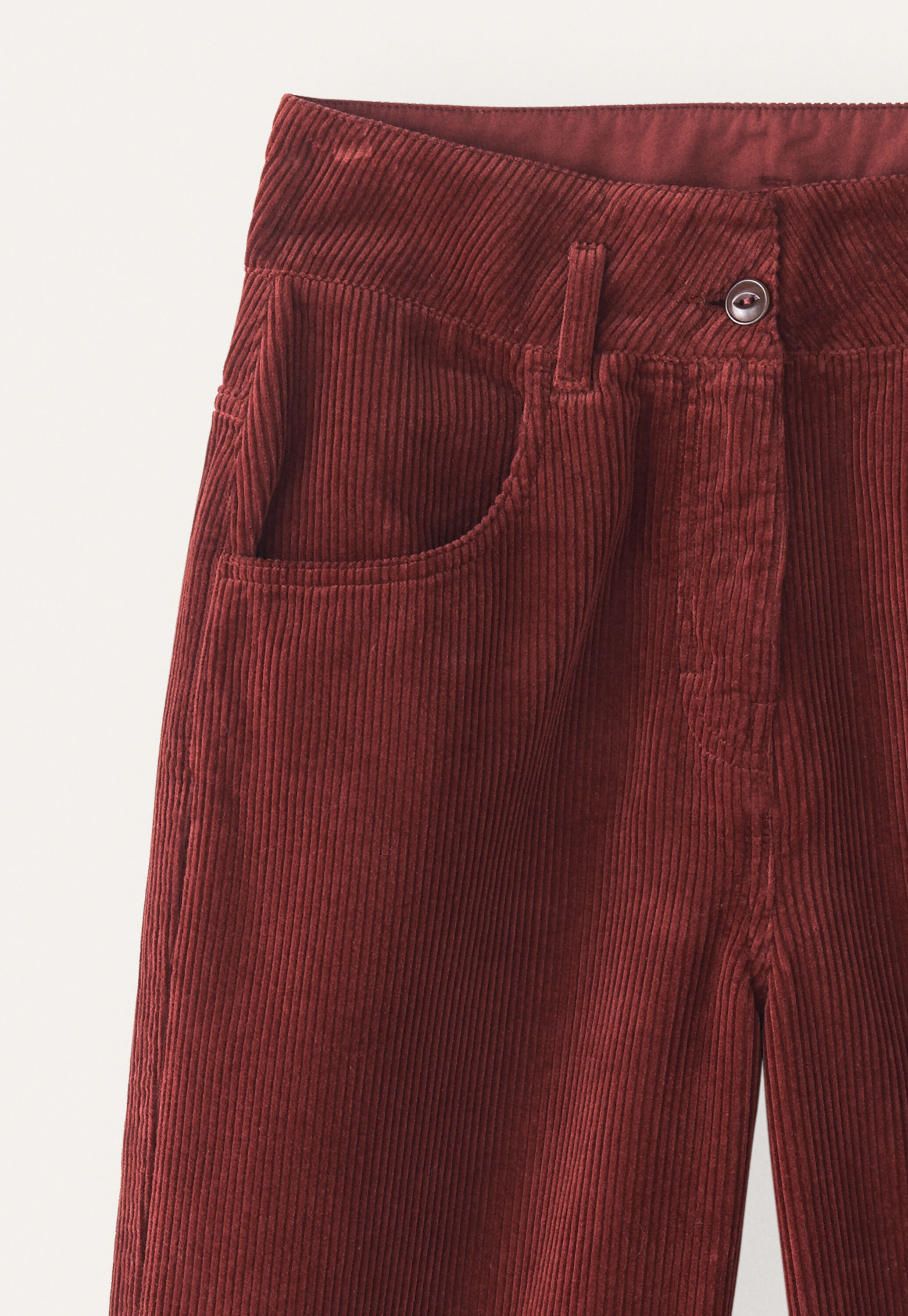 Straight-leg cord trouser